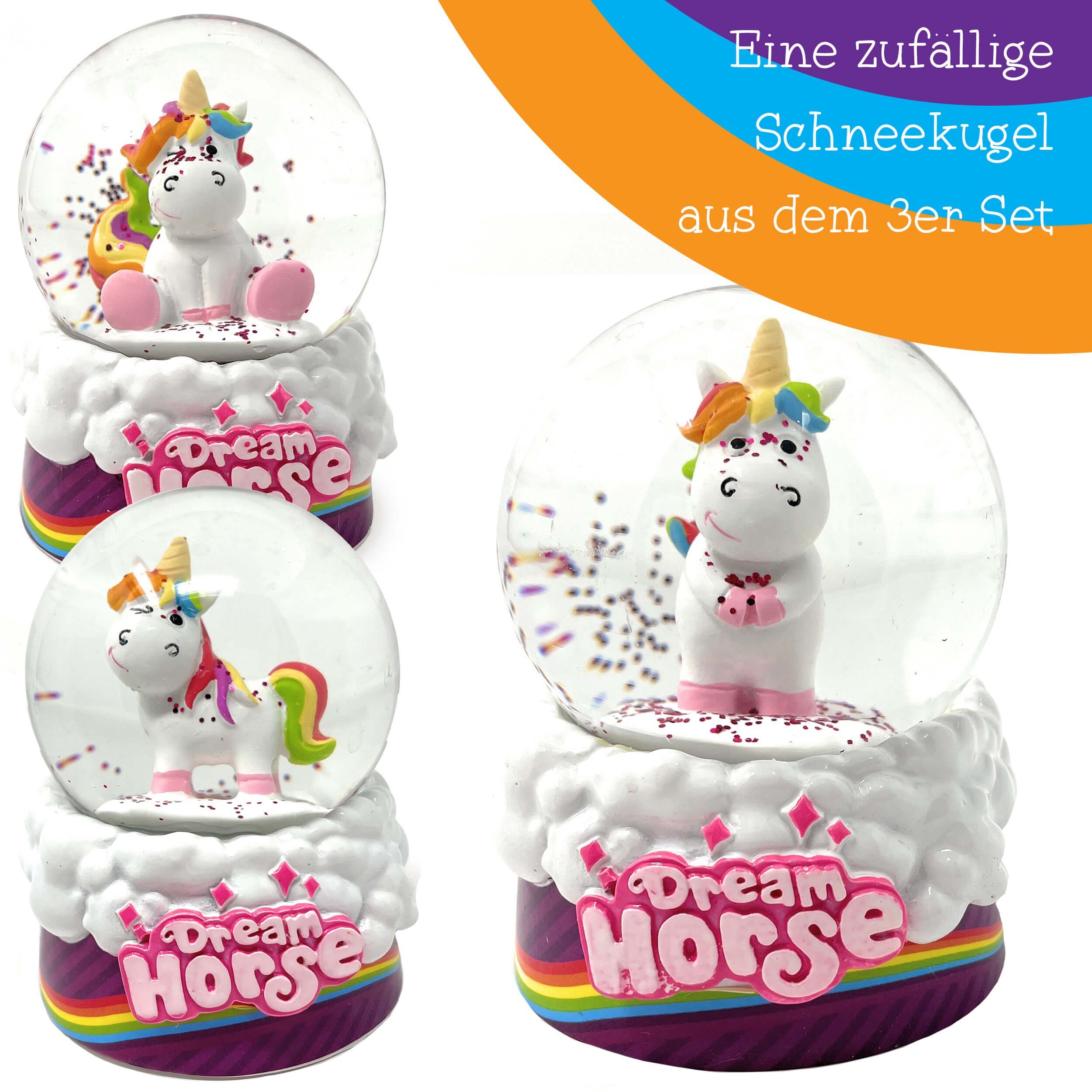 TOBJA Schneekugel Schneekugel Einhorn mit Glitzer, Schüttelkugel Glas Unicorn - Eine via zufällige Auswa