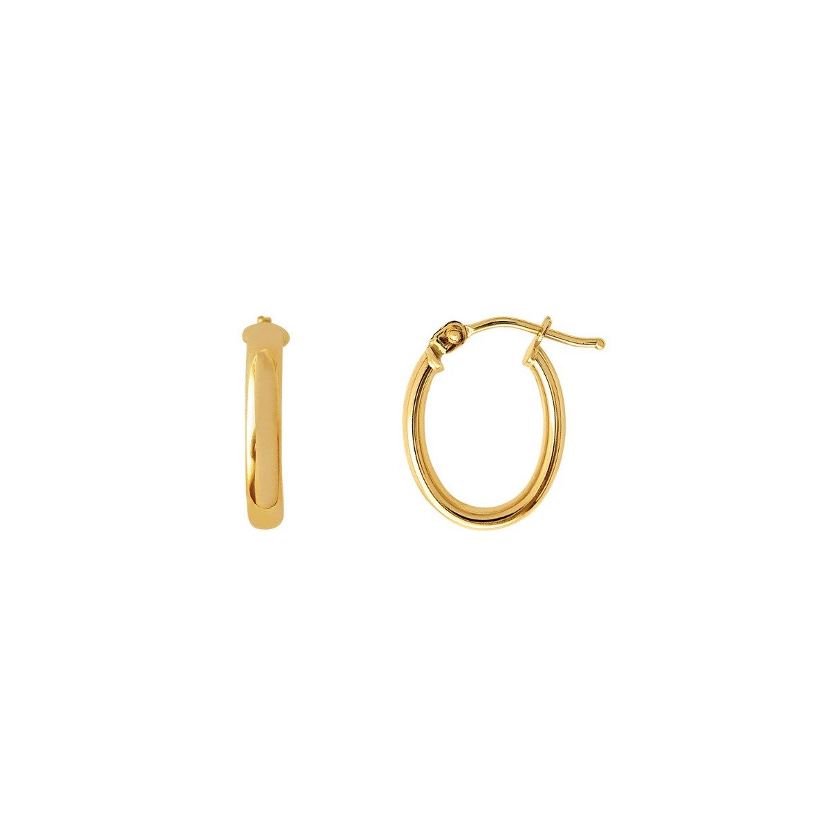 XENOX Paar Creolen Xenox Creolen Ohrringe Damen Fine Basic 585er Gelbgold XG14K6022G