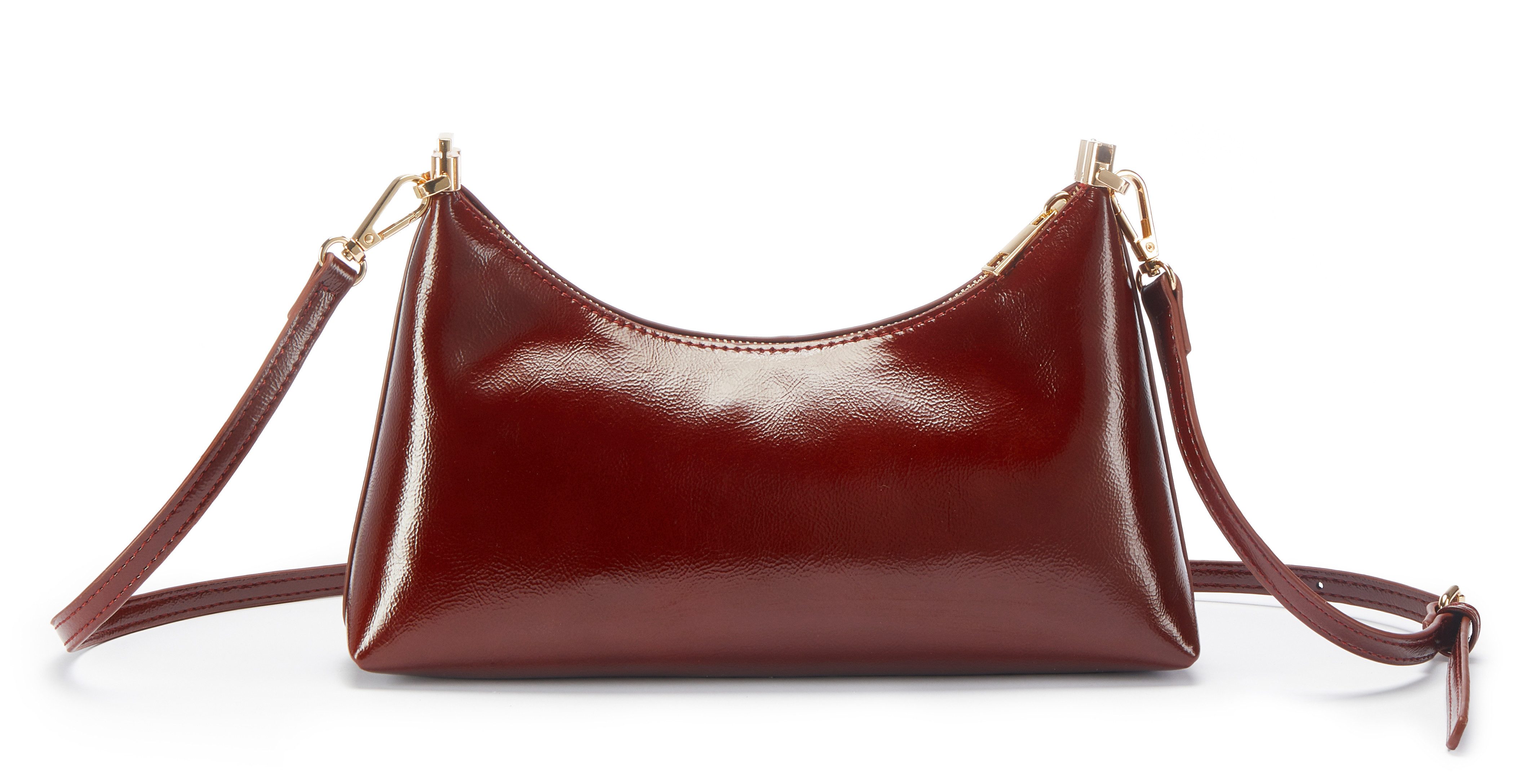 Vivance by Lascana Handtasche Minibag, Umhängetasche, Henkeltasche, Crossbody Bag, NEU Handtasche Damen zum Umhängen aus glänzendem Material VEGAN