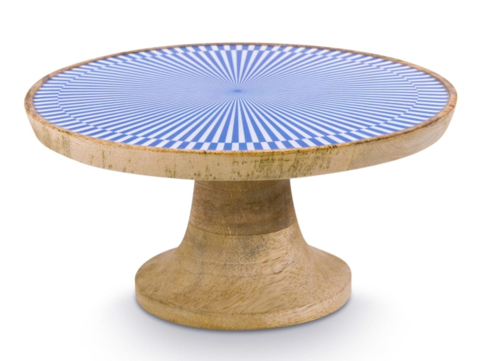 PiP Studio Servierplatte Royal Yerseke Servierplatte white blue 22 cm, Holz, (Kannen & Krüge), Platter o/f Bleached Mango White-Blue 22cm