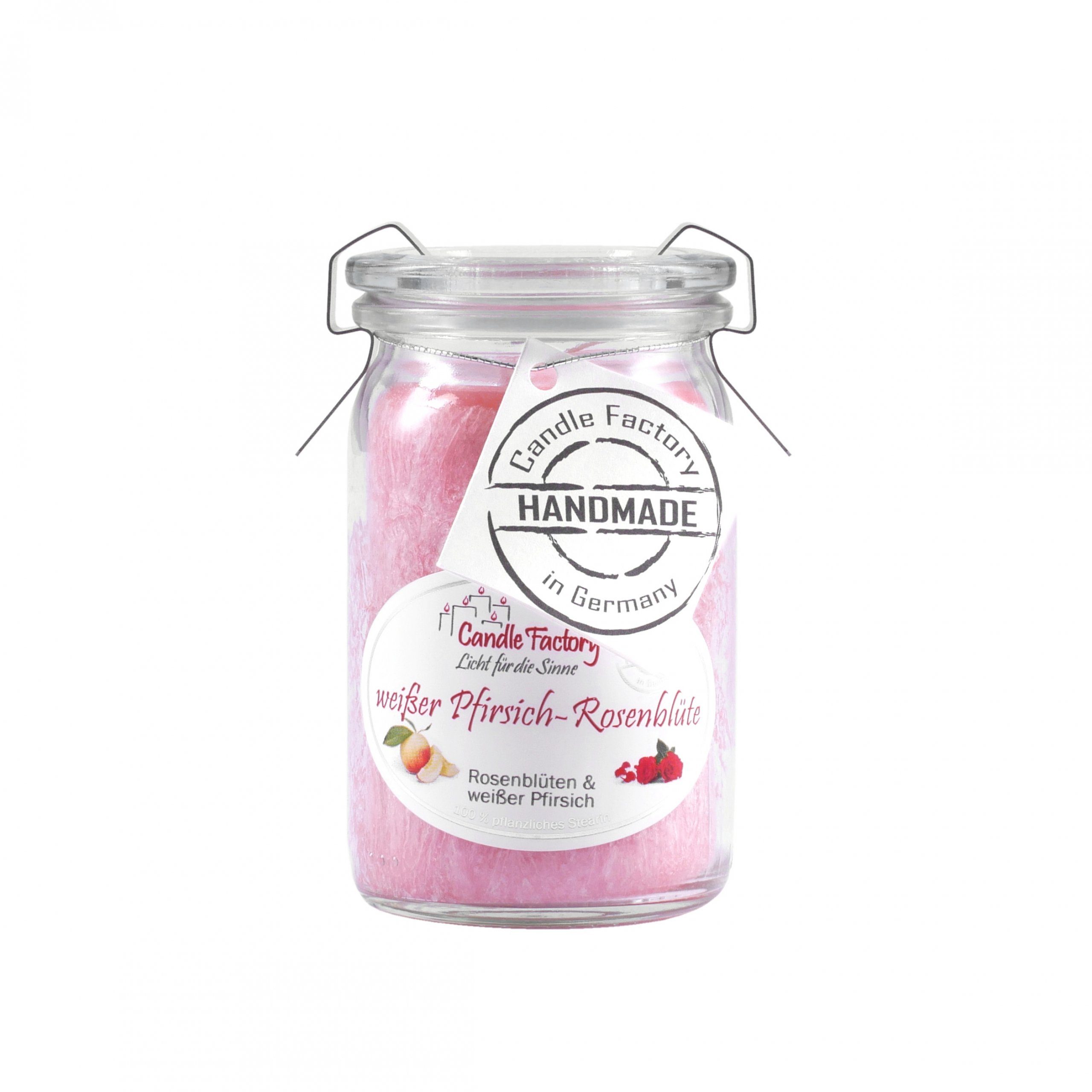 Candle Factory Duftkerze Candle Factory Baby Jumbo weißer Pfirsich & Rosenblüte Duftkerze