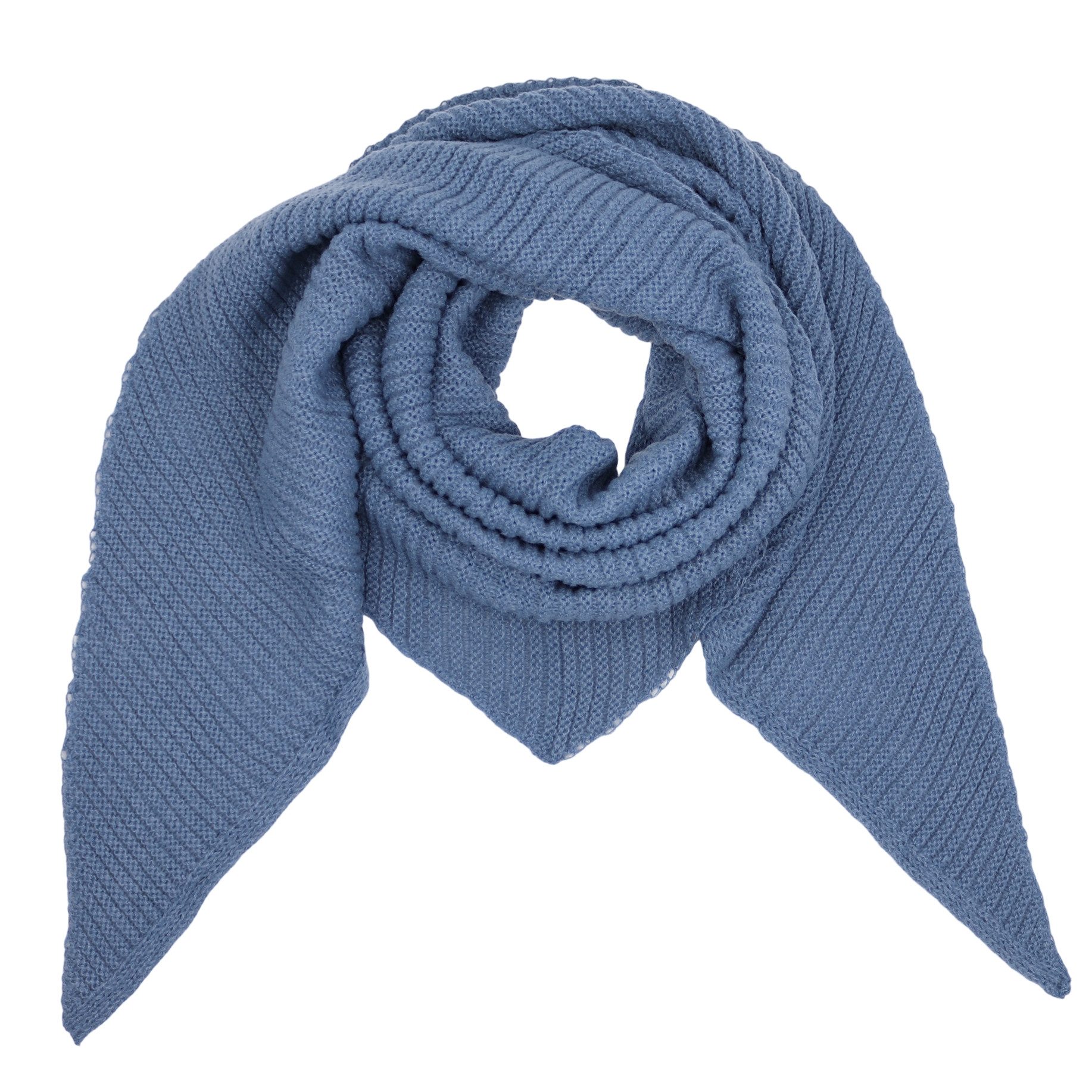 MIRROSI Dreieckstuch Strickschal warmer Dreiecksschal XXL ca.80x210 cm, Leicht, (Made in Italy, Unifarbe), in tollen Farben 20% Lana Wolle