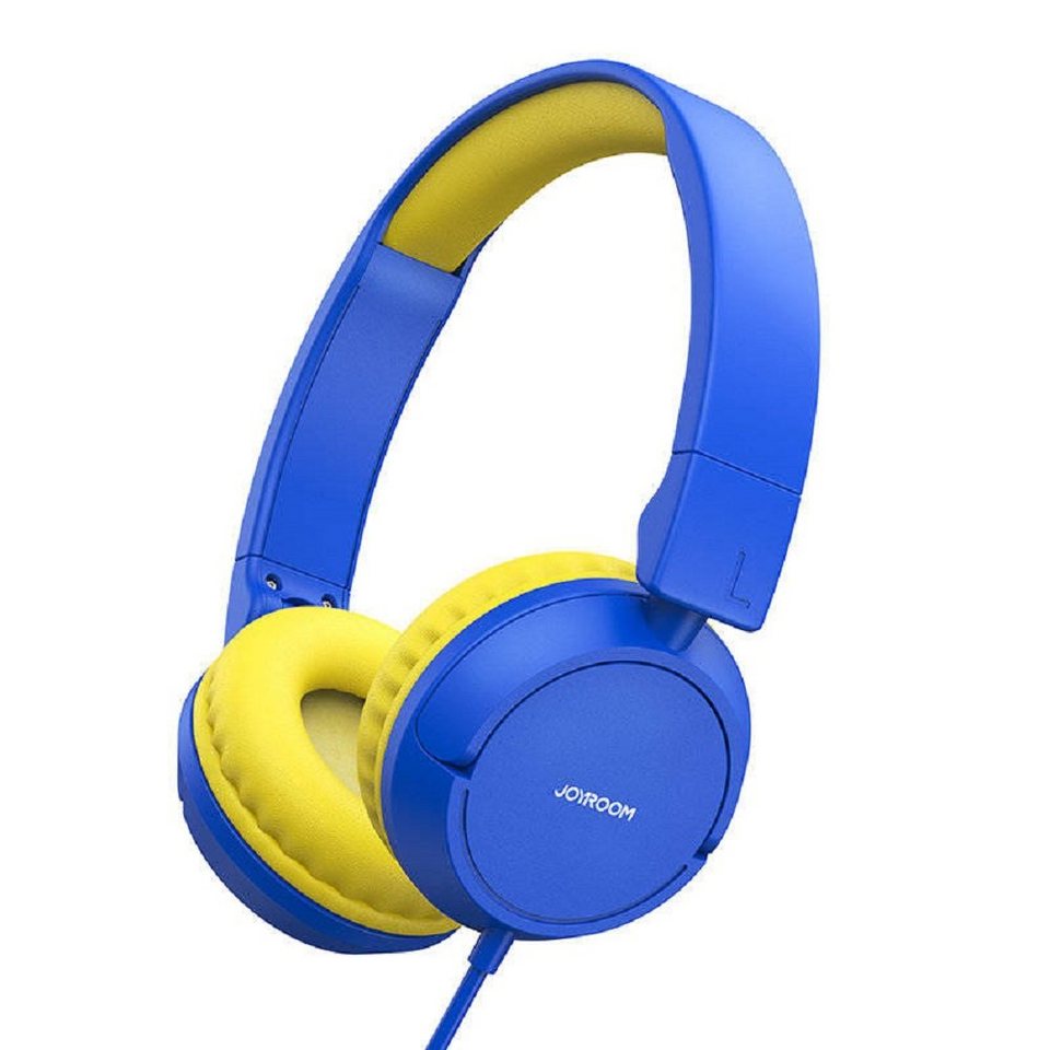 JOYROOM On-Ear-Kopfhörer 3,5 mm Miniklinke für Kinder Kinder blau On-Ear- Kopfhörer