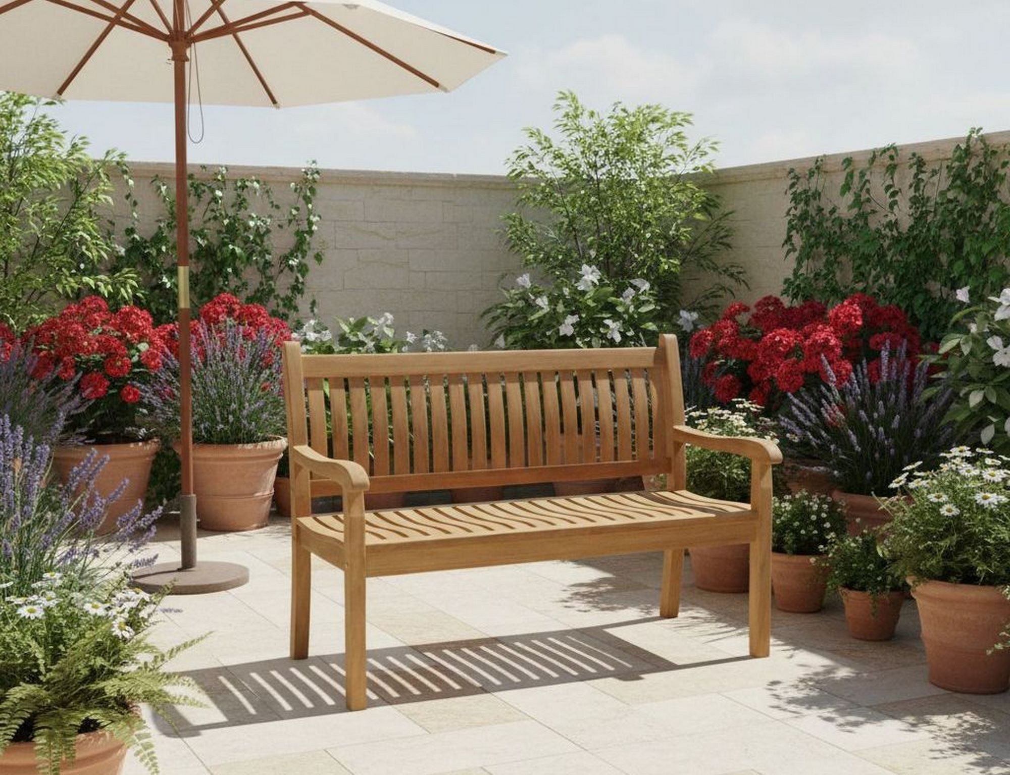 Lesli Living Gartenbank Lesli Living Landhausbank Hastings 180 cm Teak