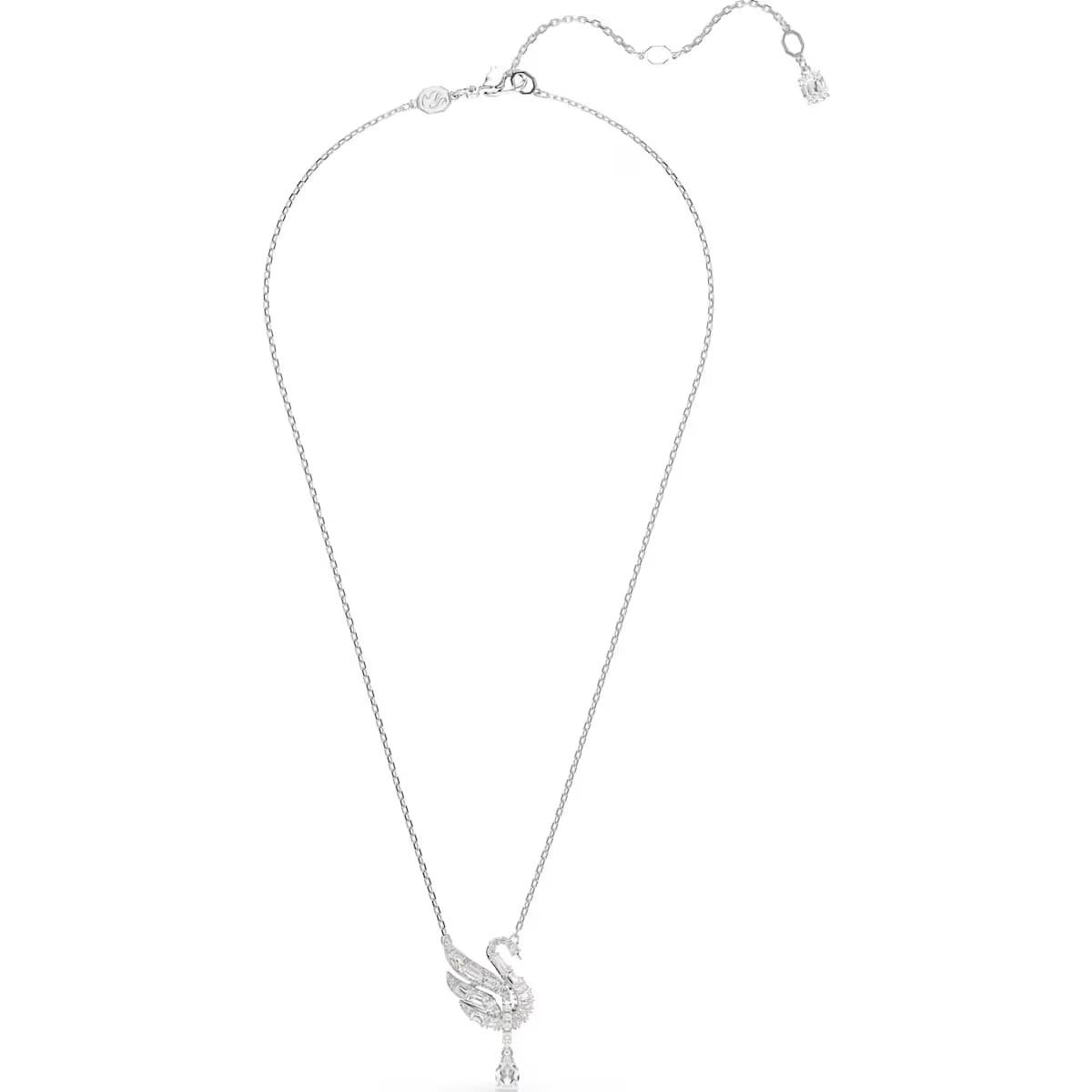 Swarovski Kristallanhänger Swarovski Swan Vienna Anhänger 5723387 Rhodiniert Schwan Weiß (1-tlg)