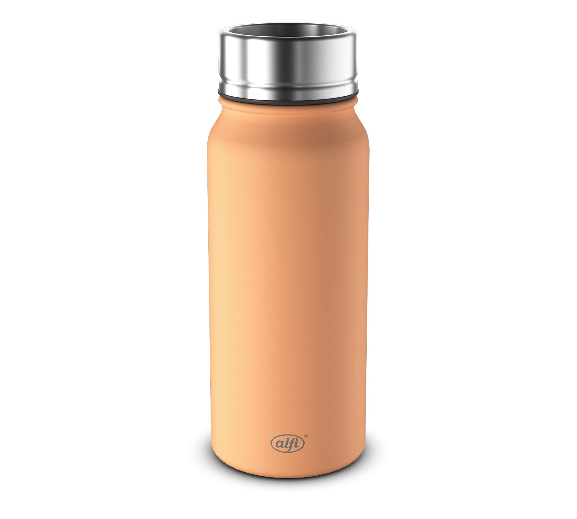 Alfi Thermobecher PURE DRINKING MUG, absolut dicht, spülmaschinenfest, 1-tlg., Edelstahl, Kunststoff, Silikon, 0,50l, 9h heiß & 18h kalt, mit Druckknopf, Pulverbeschichtung