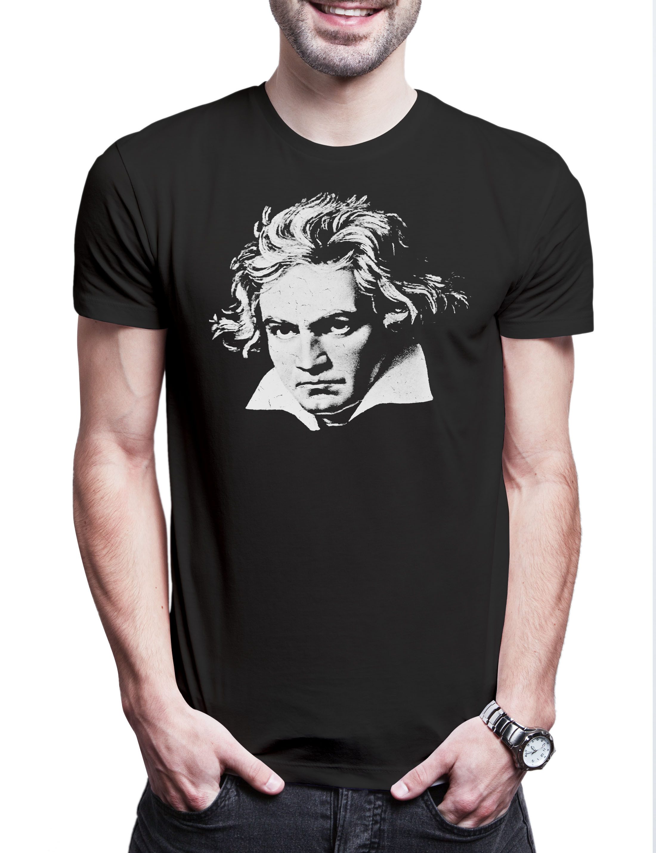 Urban Backwoods Print-Shirt Beethoven Herren T-Shirt Ludwig Van Komponist Composer Klassik Musik (1-tlg) Klassische Classic Music 9.
