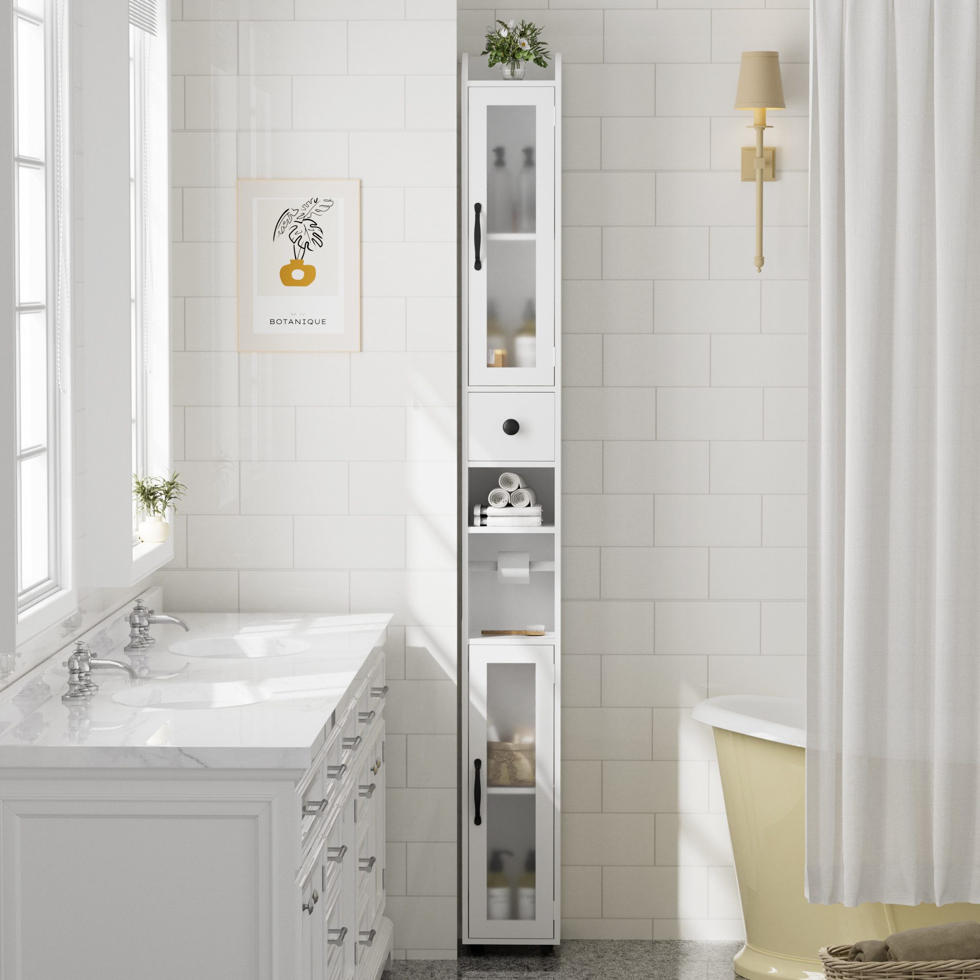 FiveWillowise Hochschrank Badezimmerschrank Schmal, Badschrank mit günstig online kaufen