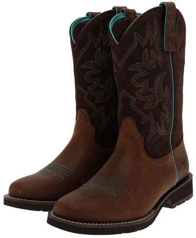 Ariat DELILAH ROUND TOE Braun Cowboystiefel Damen Westernreitstiefel