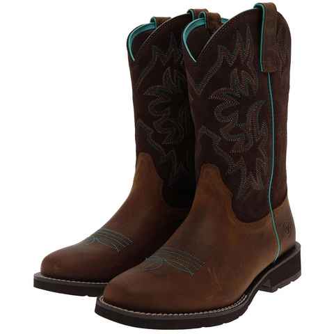 Ariat DELILAH ROUND TOE Braun Cowboystiefel Damen Westernreitstiefel