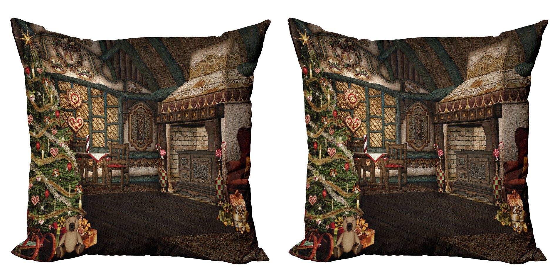 Weihnachten Stück), Winter-Feier Abakuhaus (2 Kissenbezüge Digitaldruck, Modern Accent Doppelseitiger