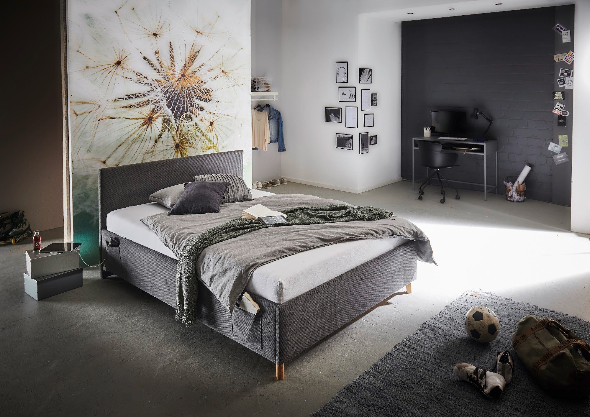 meise.möbel Kinderbett Cool, Mit Bettkasten, Cord-Bezug