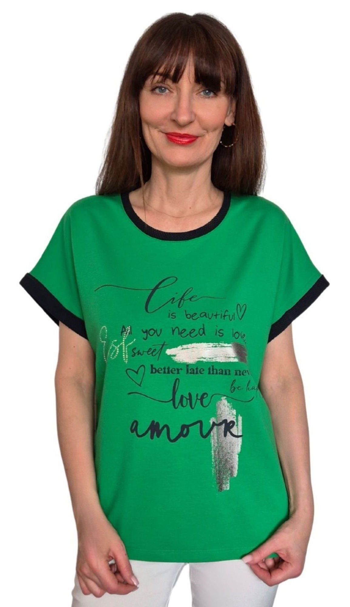 Estefania for woman T-Shirt mit Schriftzug günstig online kaufen