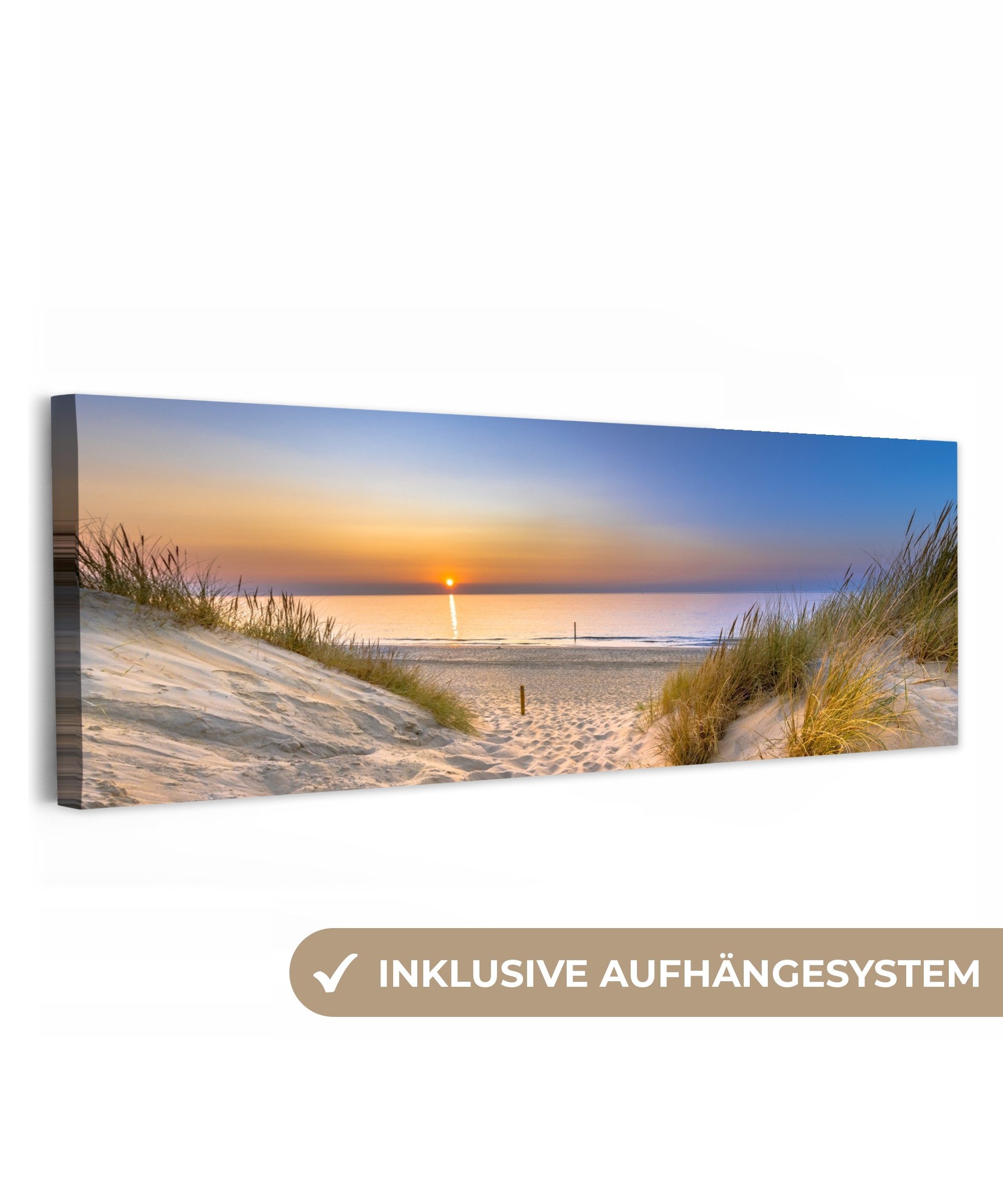 OneMillionCanvasses® Leinwandbild Panorama Düne - Sonnenuntergang - Horizon günstig online kaufen