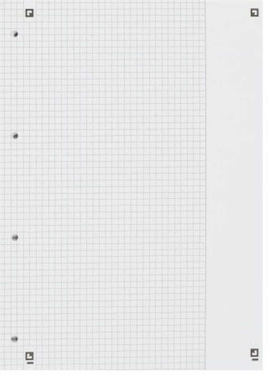 OXFORD Notenblock Collegeblock A4+ kariert 80 Blatt 4-fach gelocht gelb