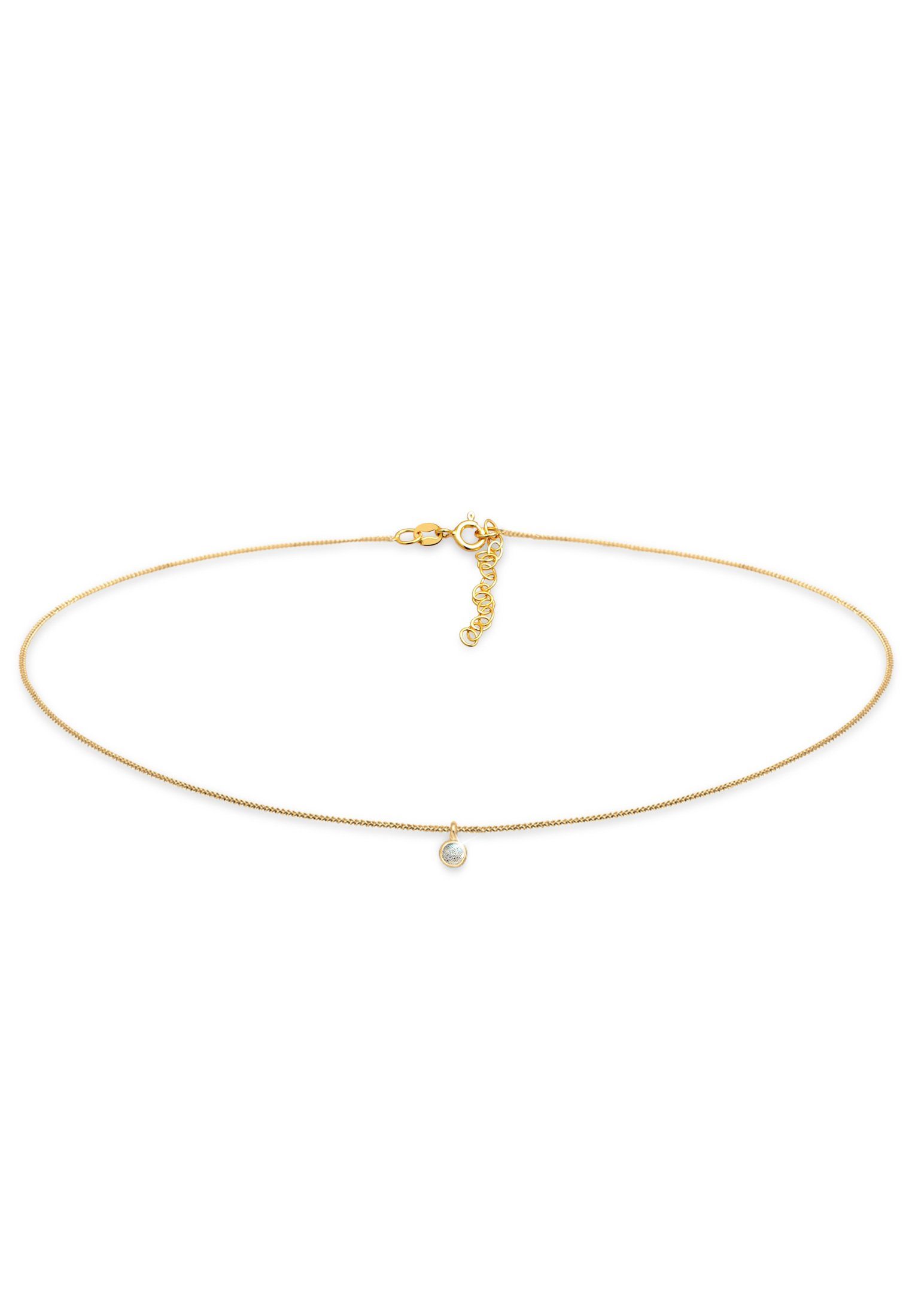 Elli Choker Choker mit Anhänger Labradorite Rund 925 Silber