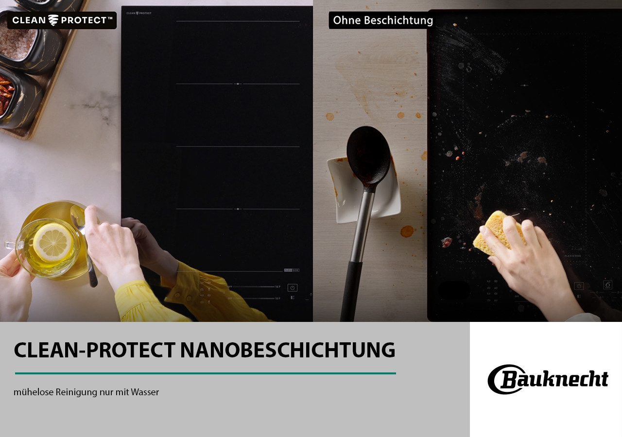 BAUKNECHT Induktions-Kochfeld BS 3560B CPNE, Induktionskochfeld mit Flexibler Kochzone, Booster Funktion