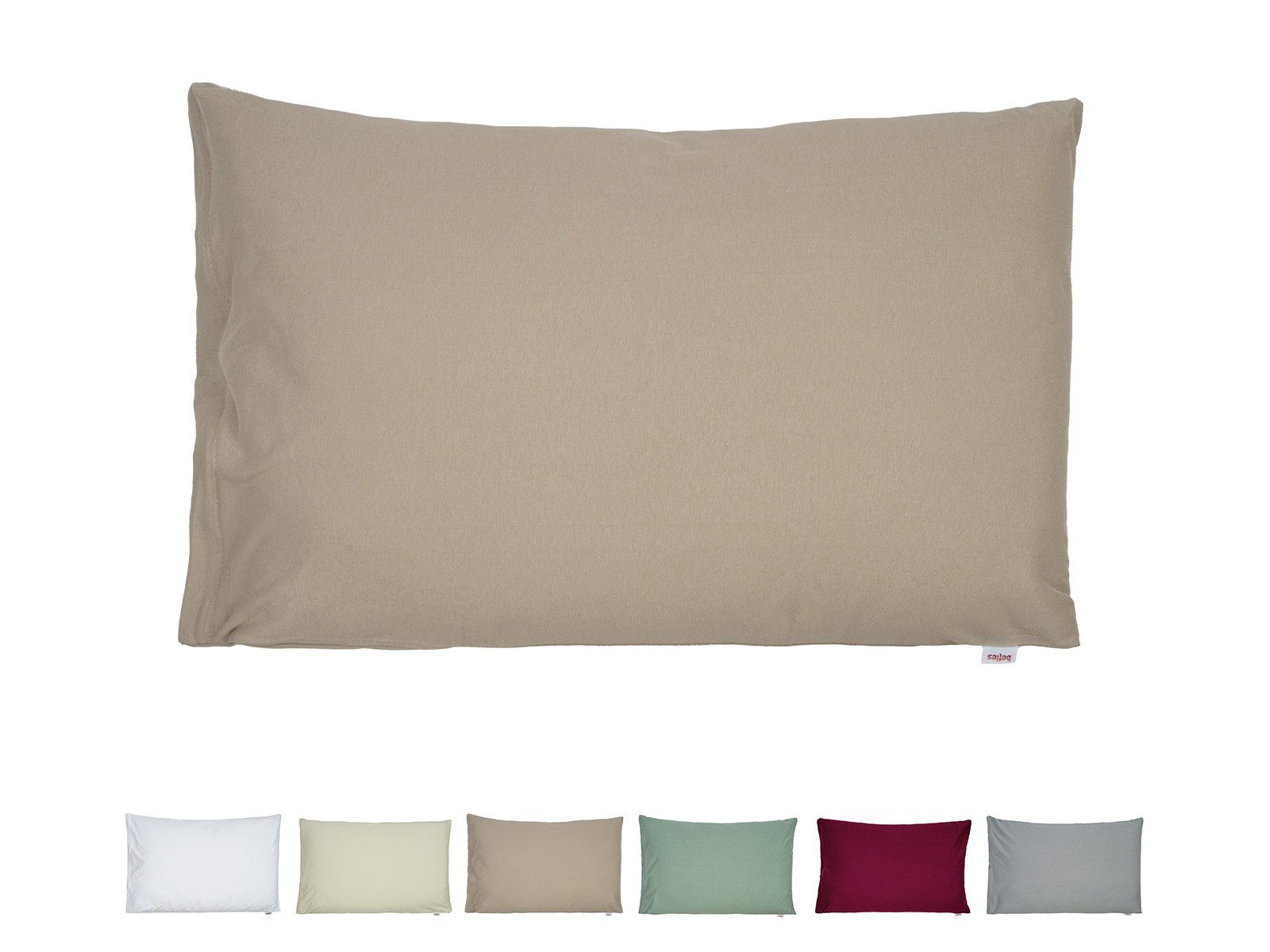 beties Kissenbezüge BasicSoft, (1 Stück), ca. 40x60 cm Jersey 100% Baumwolle (plaza-taupe)