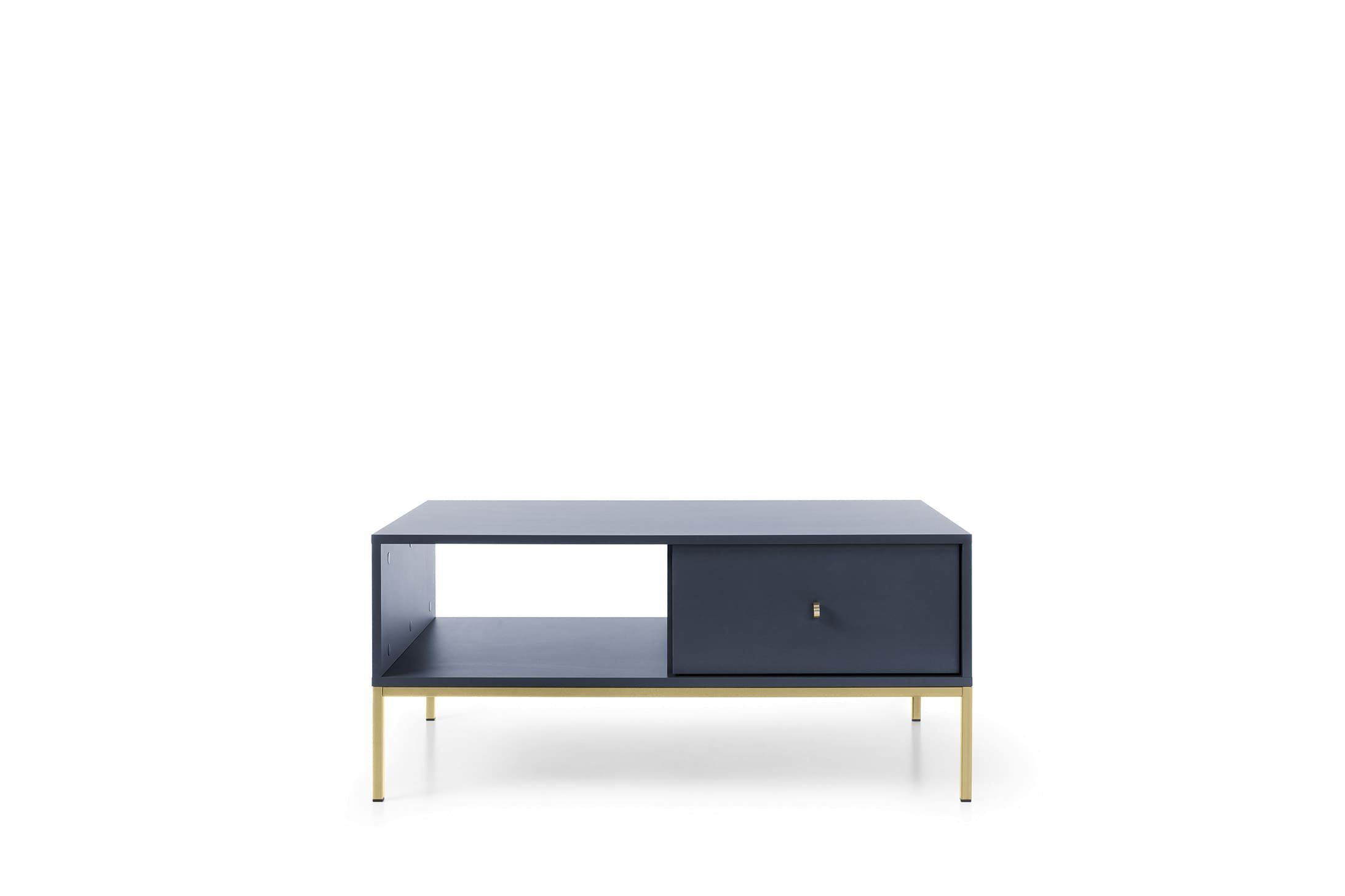 MOEBLO Couchtisch Melody X (Couchtisch Kaffeetisch Wohnzimmertisch Sofatisch Goldene Griffe, Beistelltisch, Sofatisch, Coffee table), (BxTxH): 104x68x46 cm