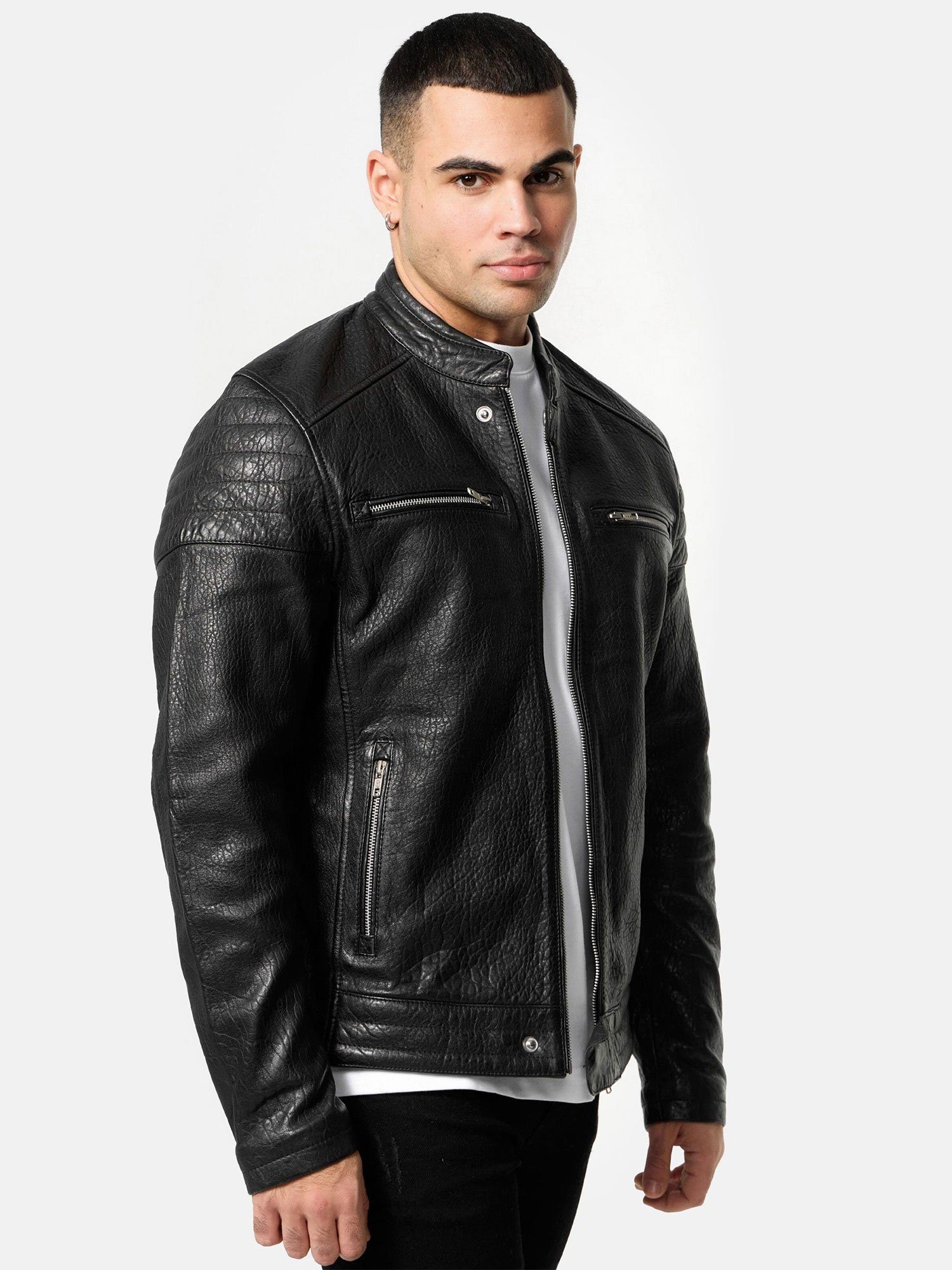 Tazzio Lederjacke A803 Herren Echtleder Leder Jacke – Bild 5 von 5