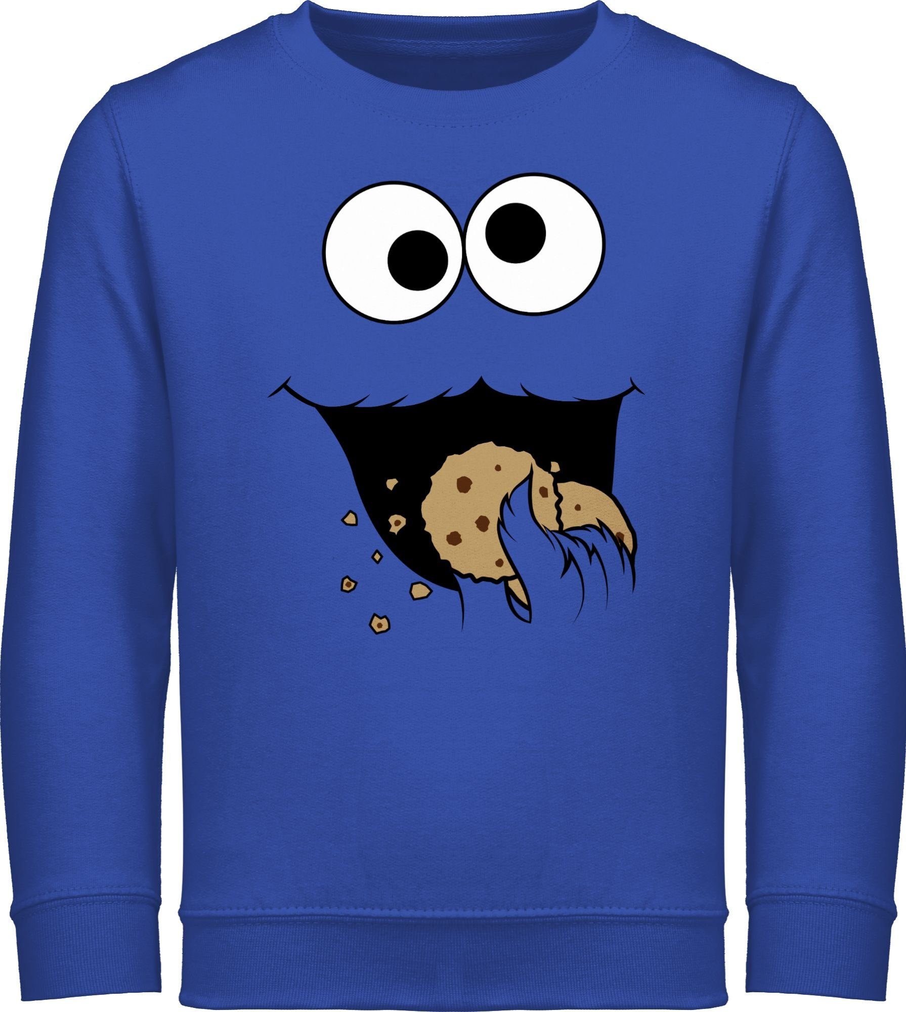 Shirtracer Sweatshirt Keks-Monster Karneval & Fasching 1 Royalblau