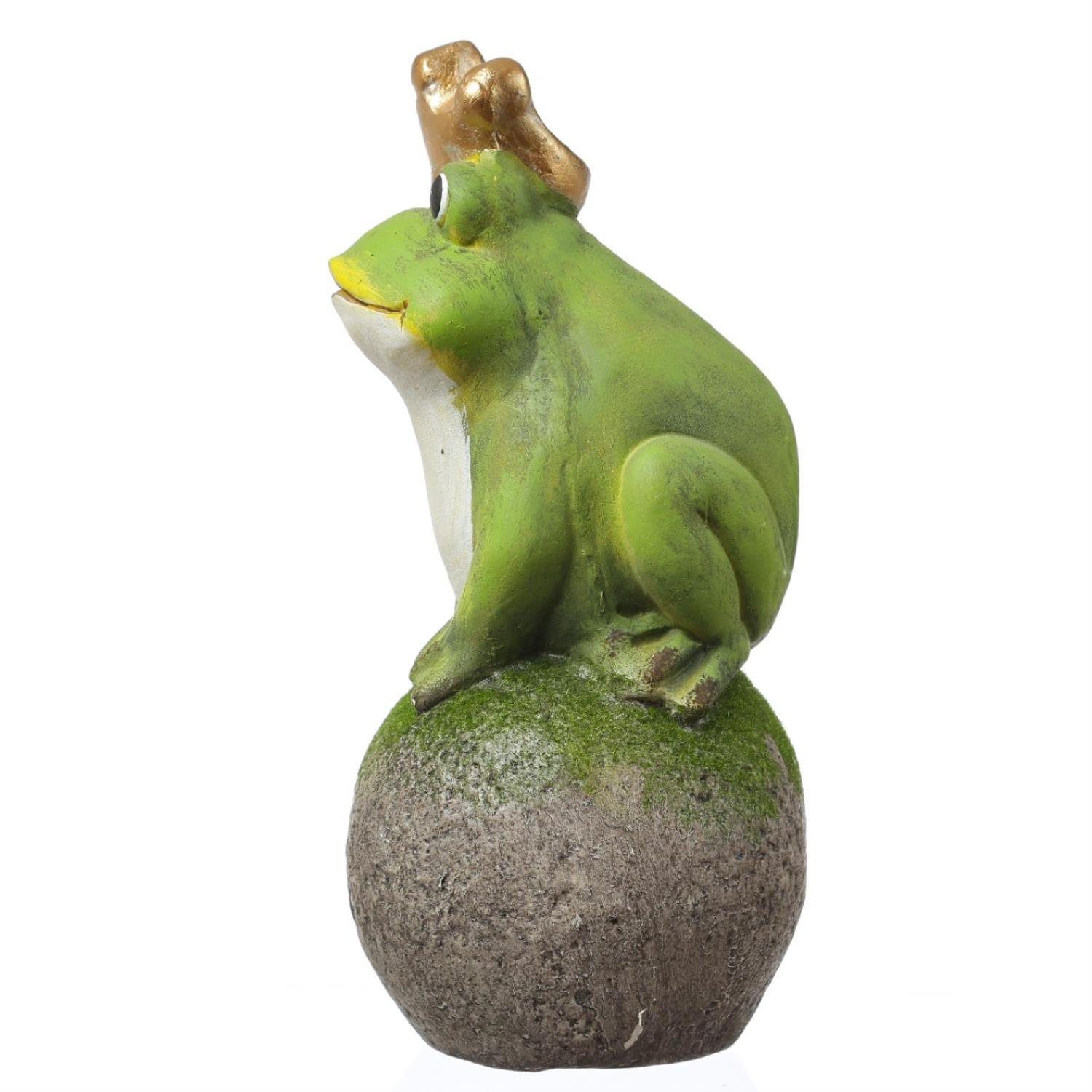 Froschkönig Tierfigur Beet für Dekofigur Kugel St) MARELIDA auf Gartenfigur Gartenfigur (1 36cm, H: