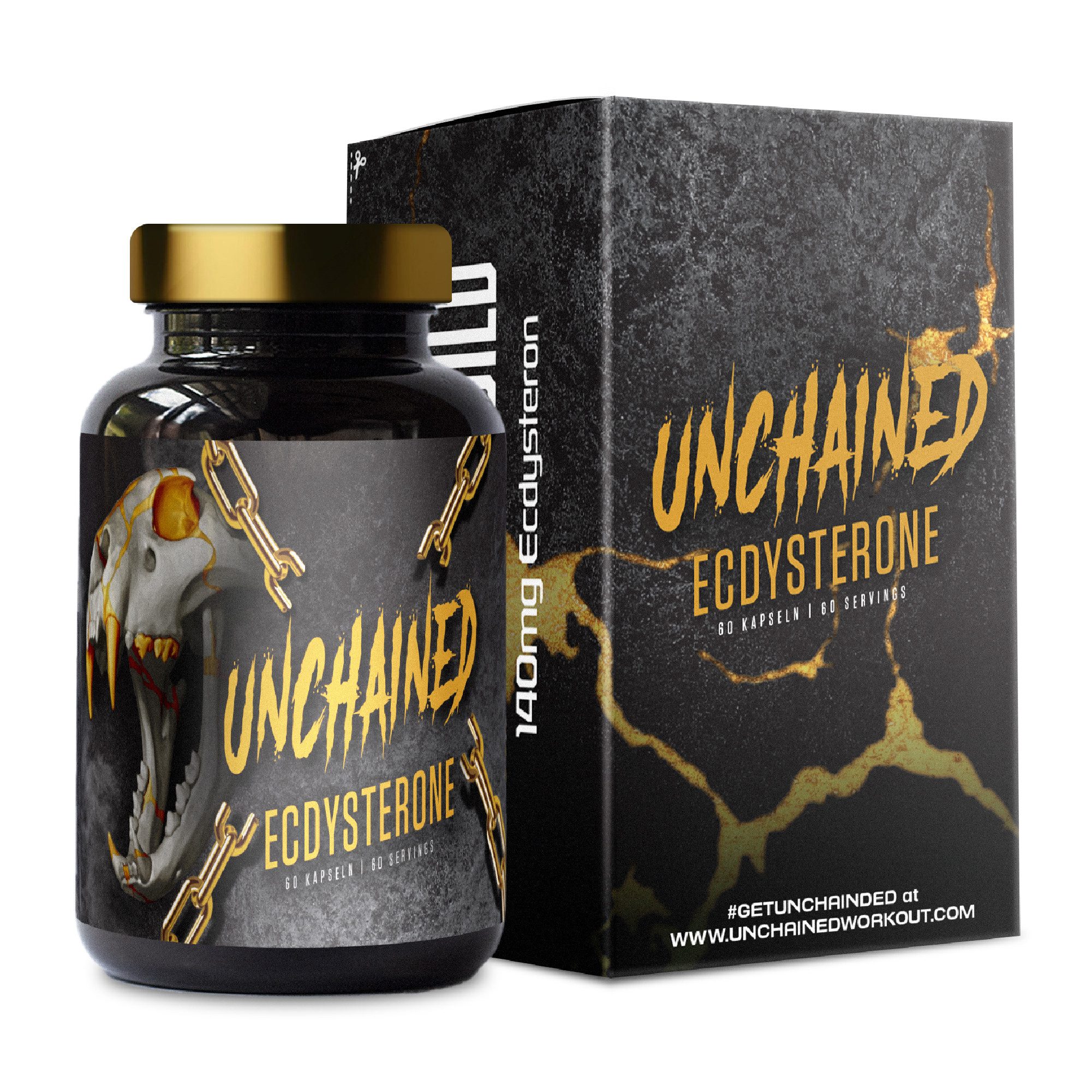 Unchained UNCHAINED® - Beta Ecdysterone Booster Muskelaufbau Vegan 60 Kapseln, 33 g