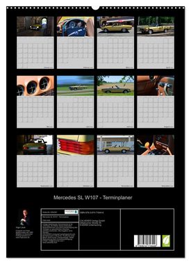 CALVENDO Wandkalender Mercedes SL W107 - Terminplaner (Premium, hochwertiger DIN A2 Wandkalender 2023, Kunstdruck in Hochglanz)