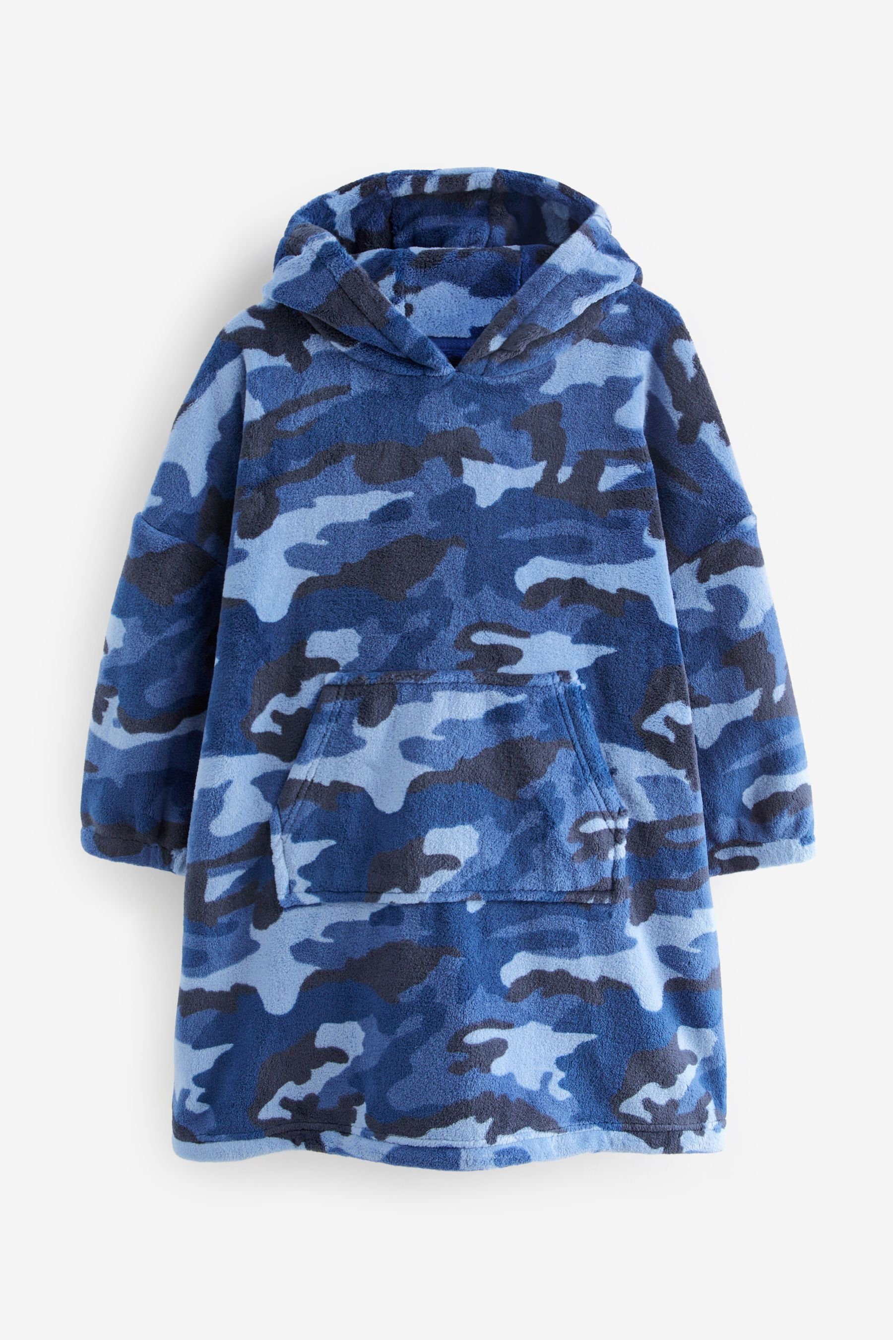 Decke Kinderbademantel Polyester Next mit Kapuze, Blue Polyester (recycelt), Camouflage Navy