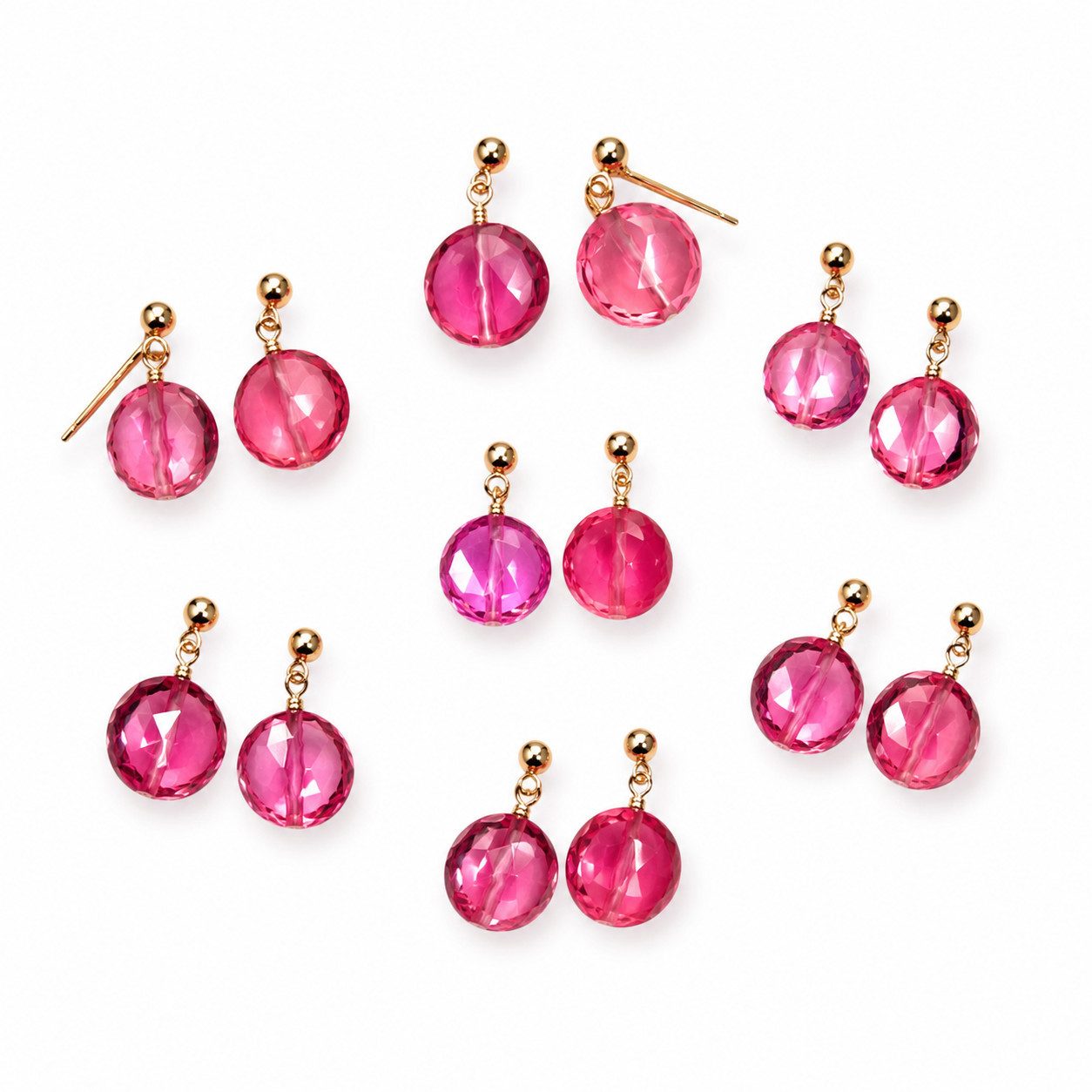 Paar Ohrhänger Padparadscha Ohrstecker 14K Gold Filled Facettierte Ohrringe