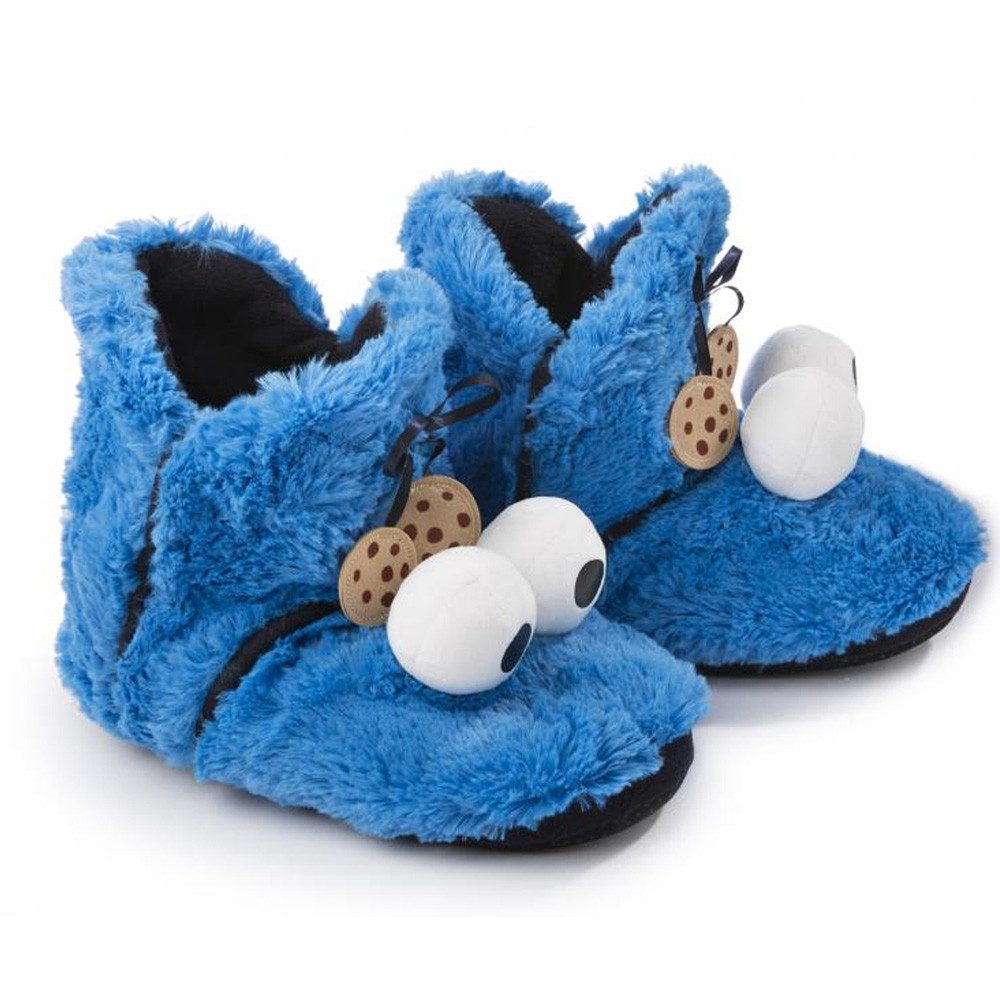 Krümelmonster Krümelmonster Booties, Gr. L/ 41-42 Plüsch Hausschuhe