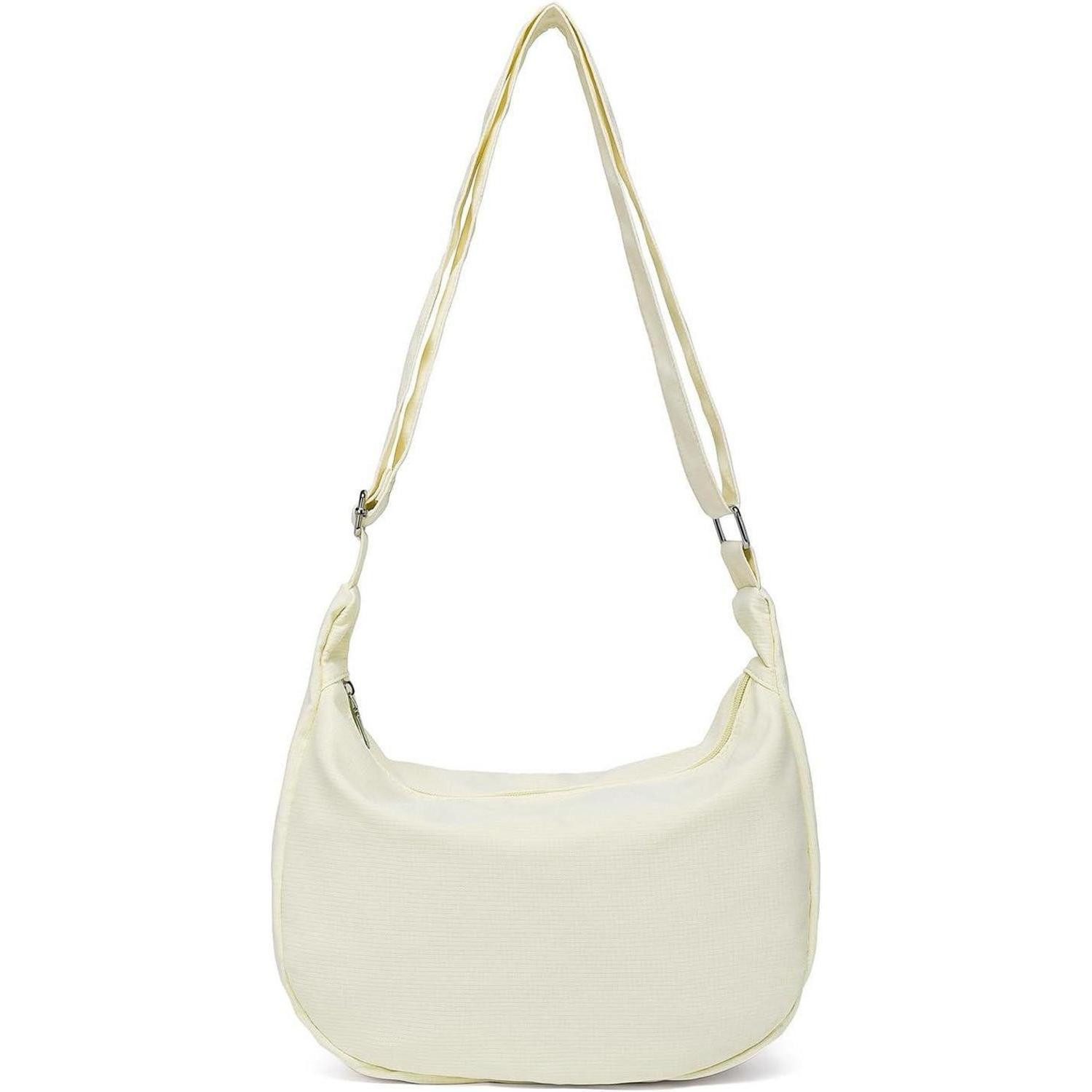 Umhängetasche Umhängetasche Damen Halbmond Crossbody Hobo Schultergurt X-beige