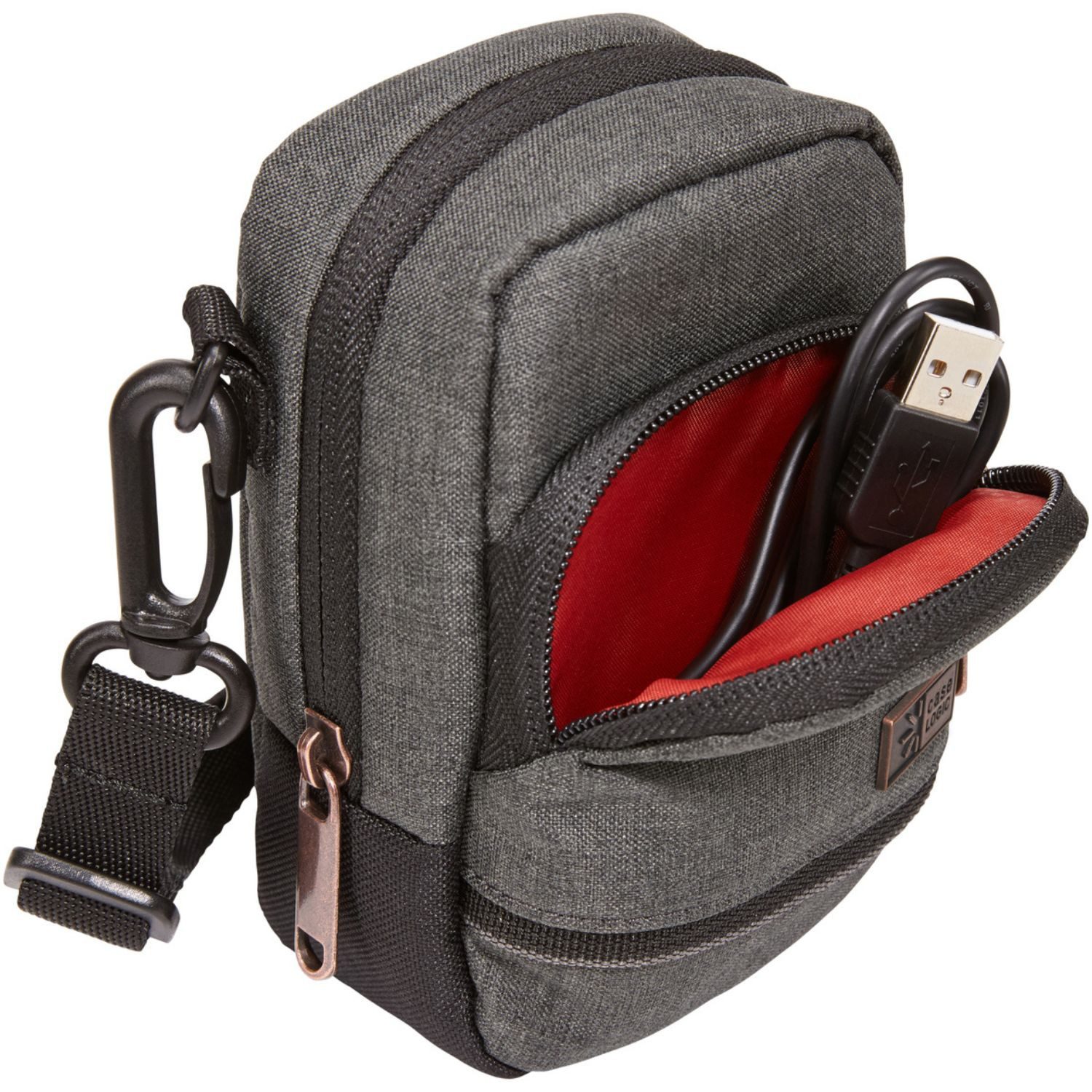 Case Logic Kameratasche Kamera-Tasche Schutz-Hülle Case Cover, Gürtel-Schlaufe Innenfutter kleines Fach für Digital-Kamera etc.