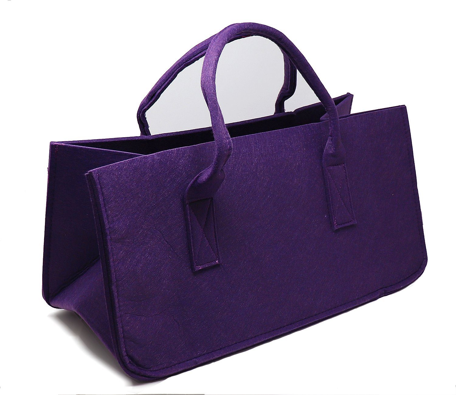 Freizeittasche Tragetasche, Kaminholz Up Felt Bag Filztasche Aubergine Close