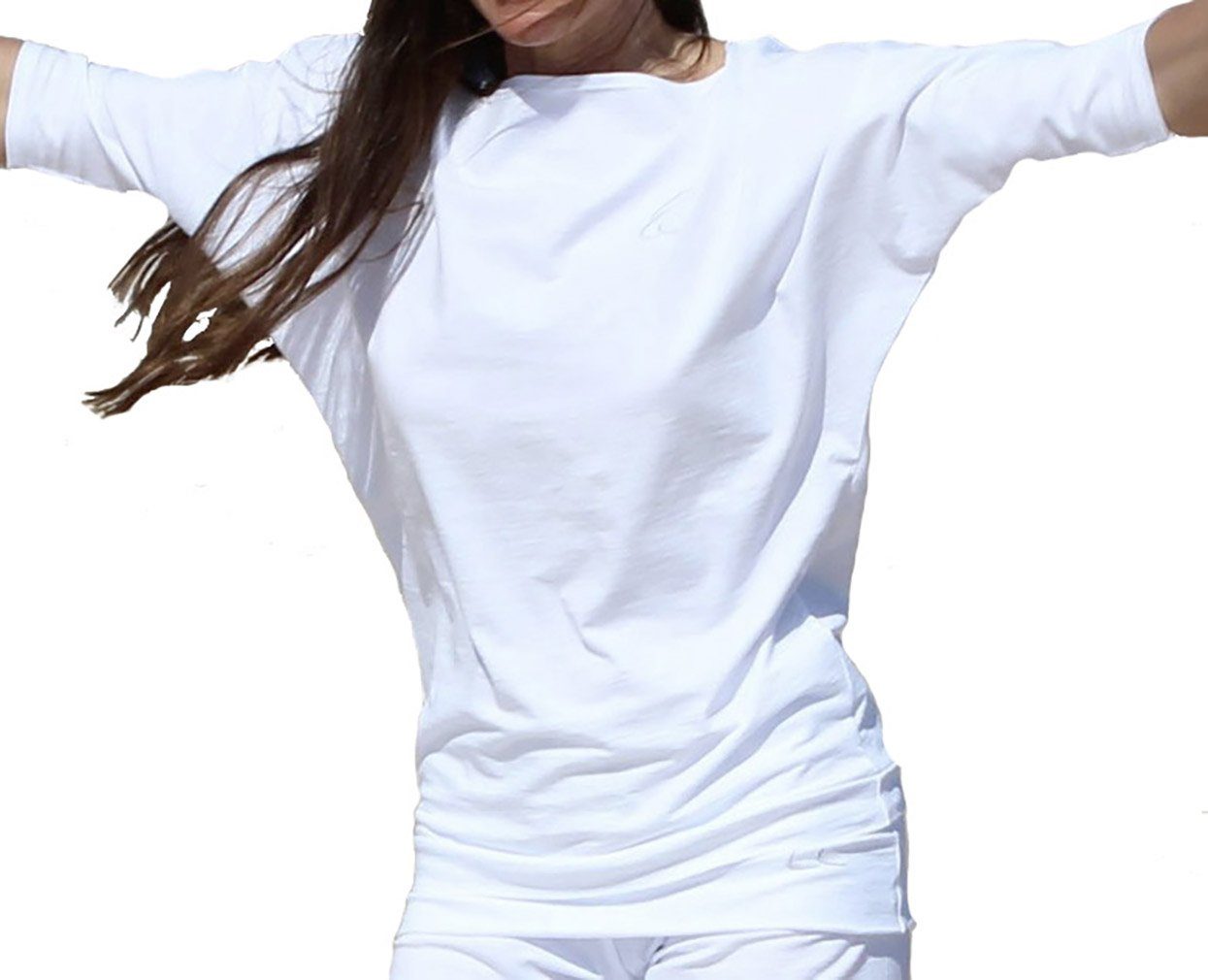 ESPARTO Yogashirt Halbarmshirt Sadaa in Bio-Baumwolle Wohlfühlshirt mit bre günstig online kaufen