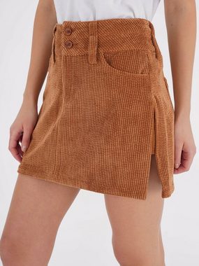 Freshlions A-Linien-Rock Freshlions Corduroy Side Slit Mini Skirt camel S