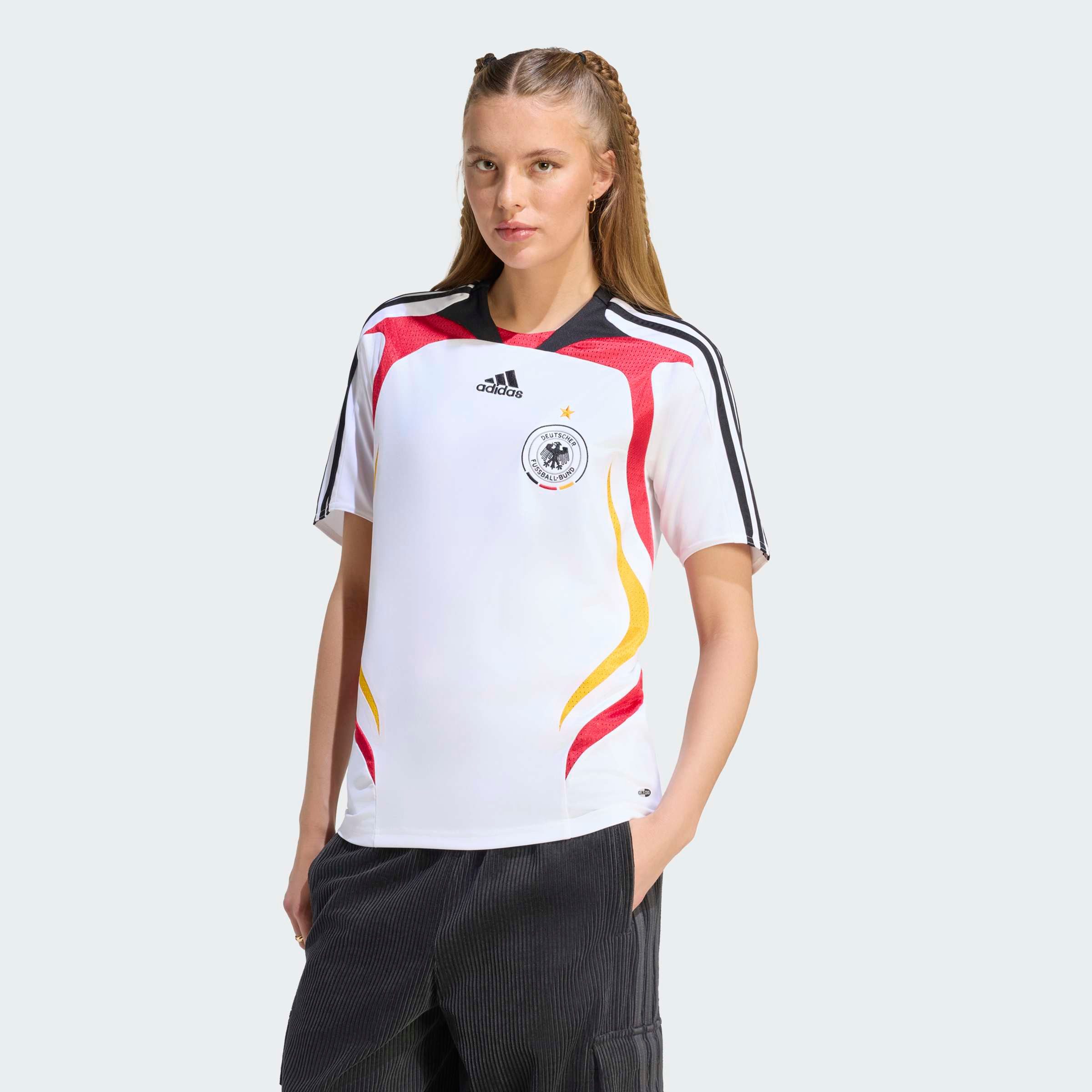 adidas Performance Fußballtrikot DFB H JSY 07 mit Rundhalsausschnitt, aus Polyester, mit CLIMACOOL Technologie