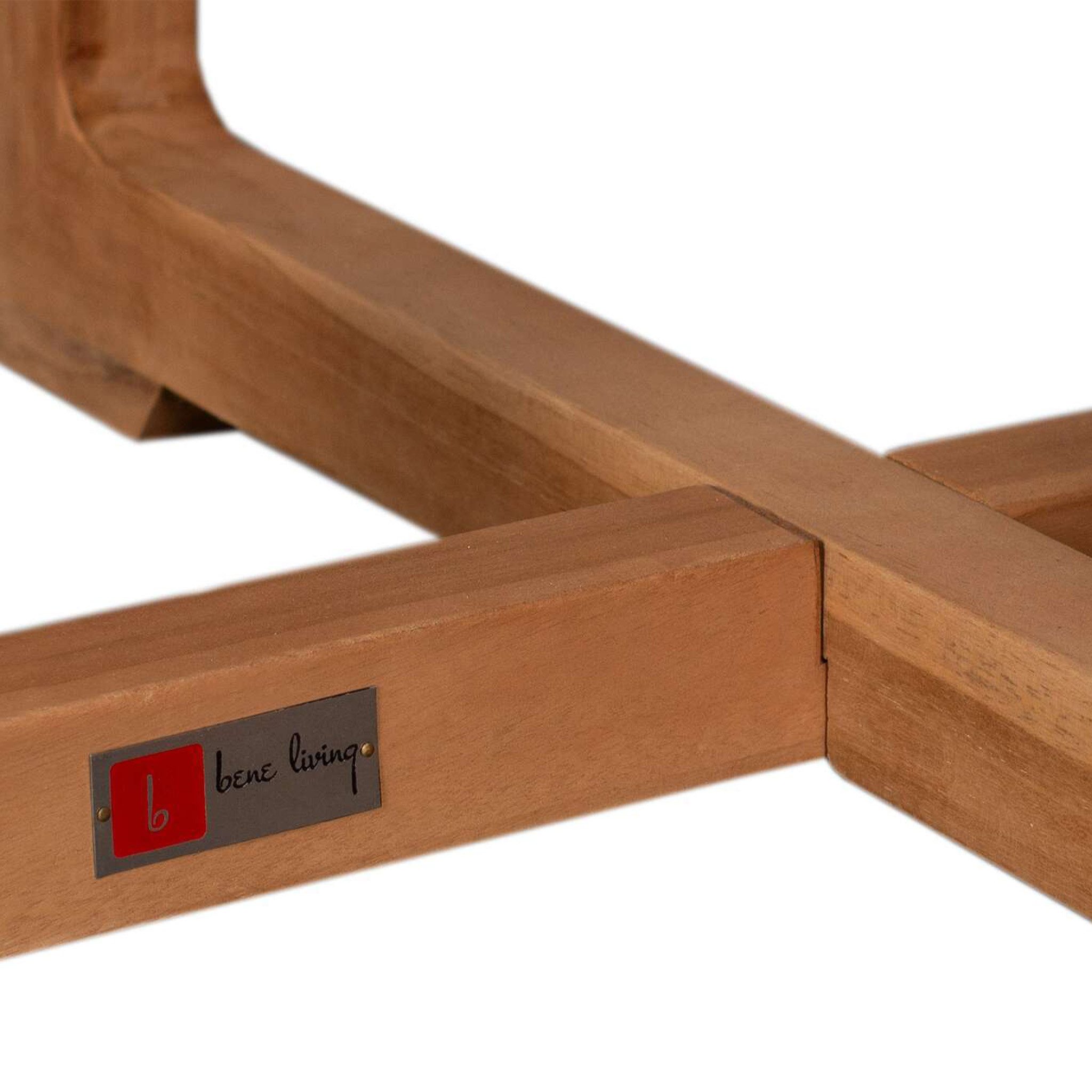 bene living Gartentisch Retford Ø 85 cm -Teakholz, Gartentisch mit runder Tischplatte und stabilem Gestell