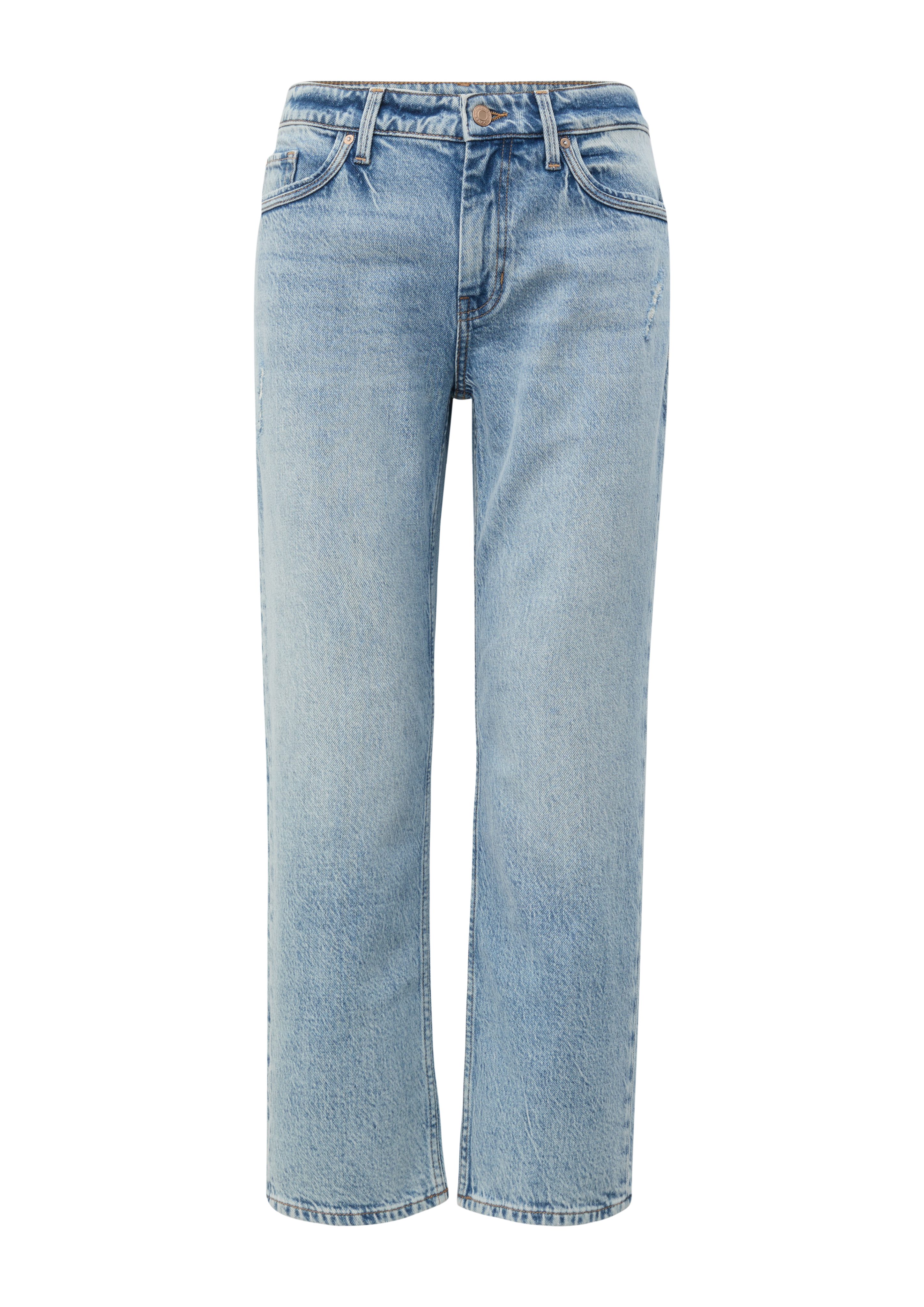 Straight Cropped-Jeans 7/8-Jeans / Waschung / Fit / Regular Rise Leg s.Oliver Karolin Mid