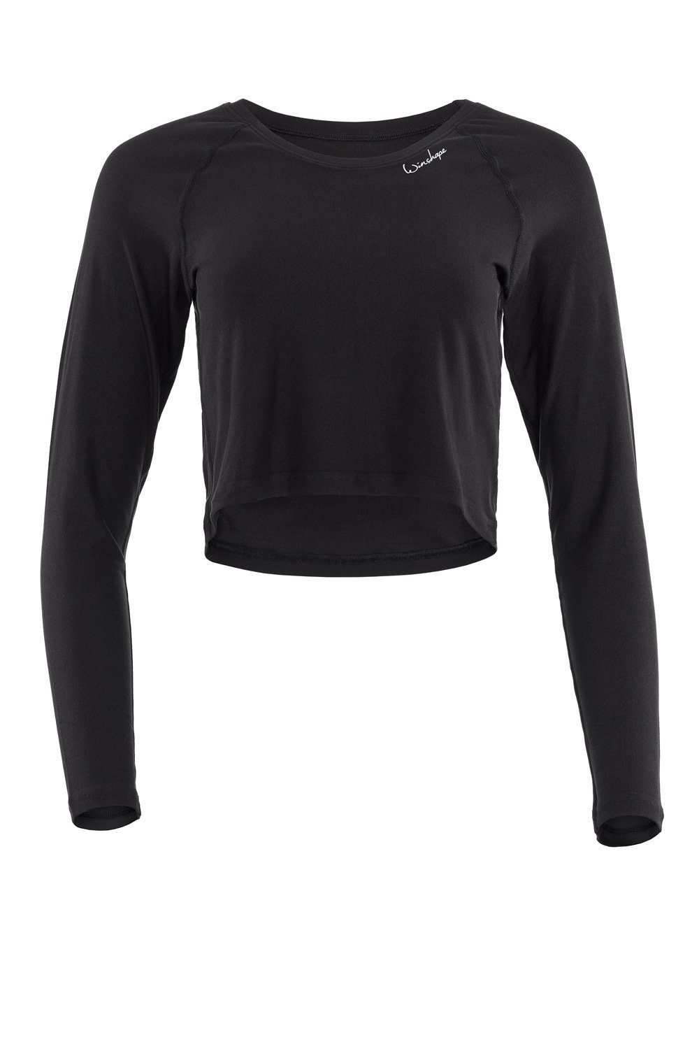 AET116LS Light Soft schwarz Cropped Winshape Langarmshirt and Functional