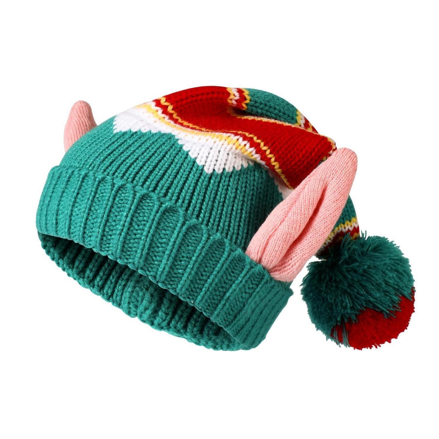 LuxusKollektion Kostüm Weihnachtsmütze gestrickt unisex S H-grün