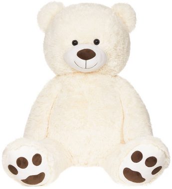 BRUBAKER Kuscheltier XXL Teddybär 100 cm groß - Weiß (1-St), großer Teddy Bär, Stofftier Plüschtier