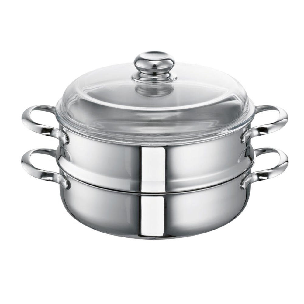 SCHULTE-UFER Dampfgartopf Alles-Dämpfer Romana i 24cm 012324i, Edelstahl 18/10