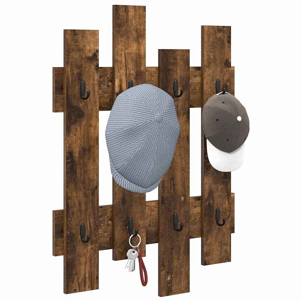 vidaXL Regal Wandmontierter Kleiderständer Räuchereiche 60 günstig online kaufen