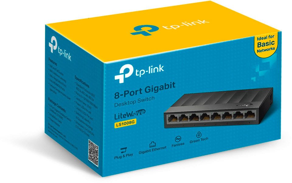 LS1008G LiteWave 8-Port Gigabit Desktop Switch Netzwerk-Switch