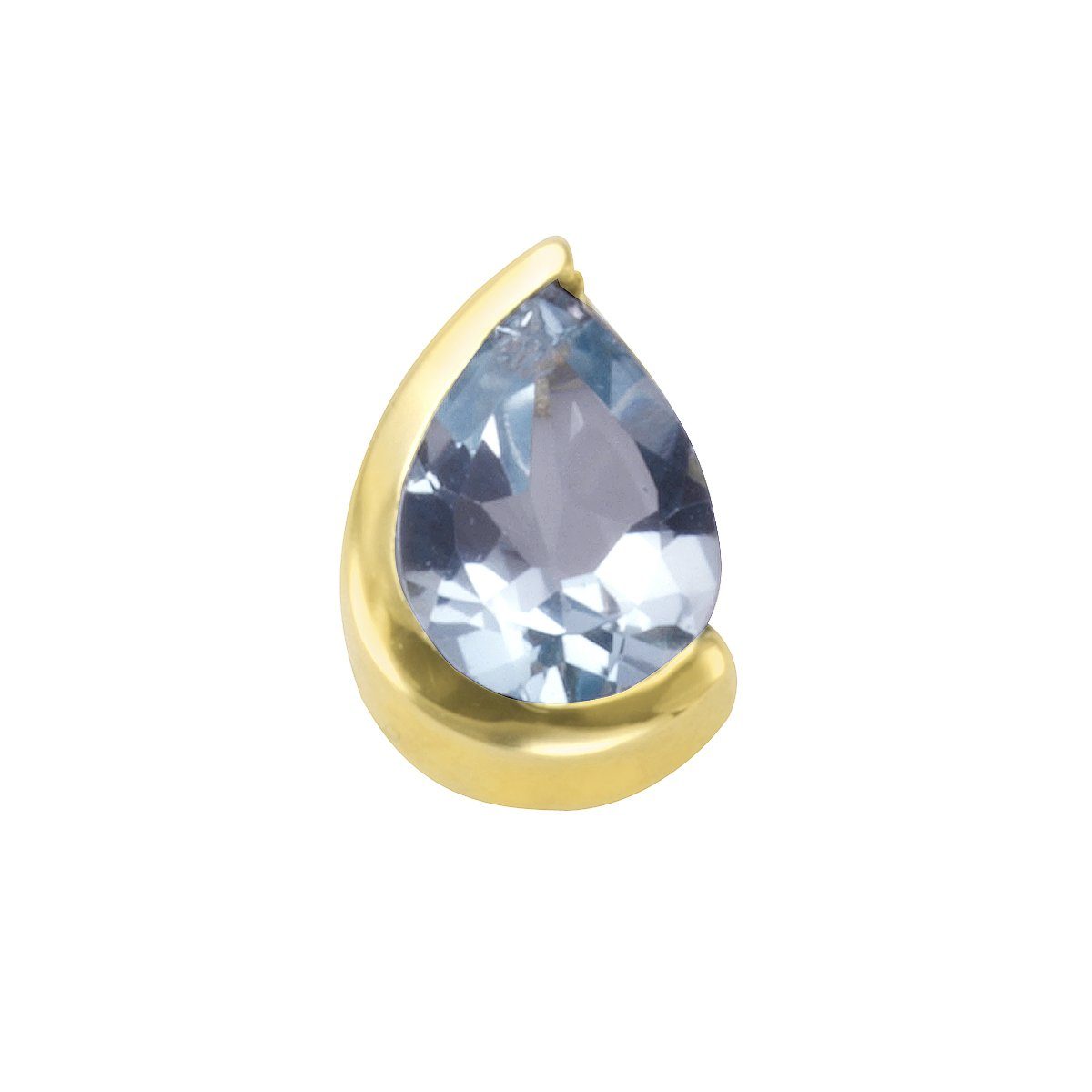 Kettenanhänger 333/- Gelbgold mit Blautopas