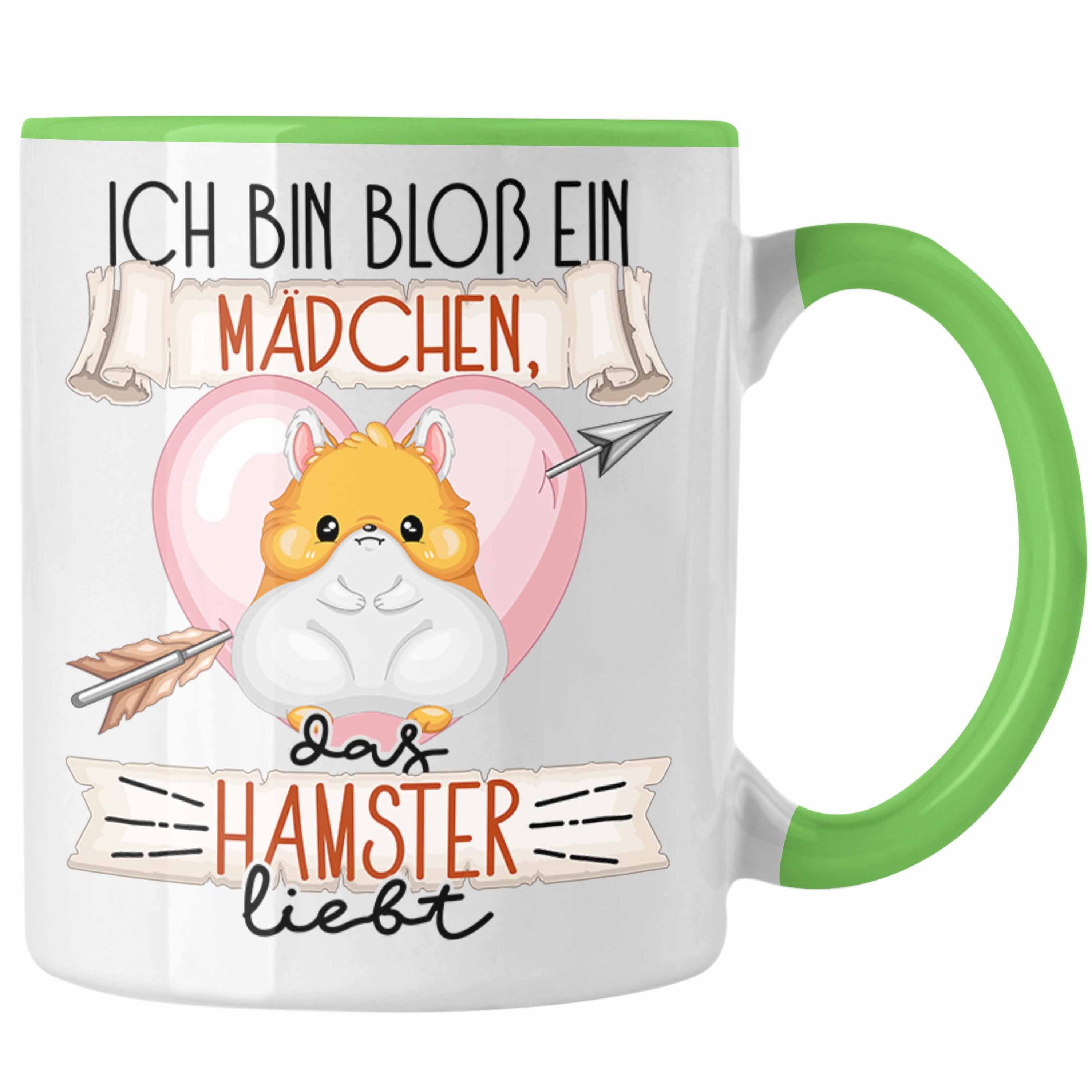 Trendation Tasse Hamster Tasse Hamster Geschenk Bin Grün Lie Das Mädchen Ein Frauen Ich Bloß