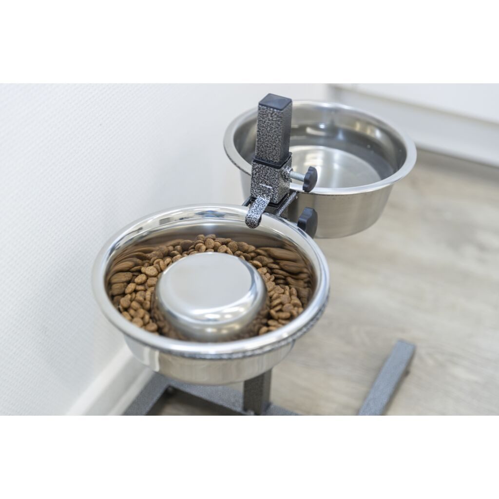 TRIXIE Napf Hundebar, Metall/Edelstahl - diverse - 2 × 1,8 l/ø 21 cm