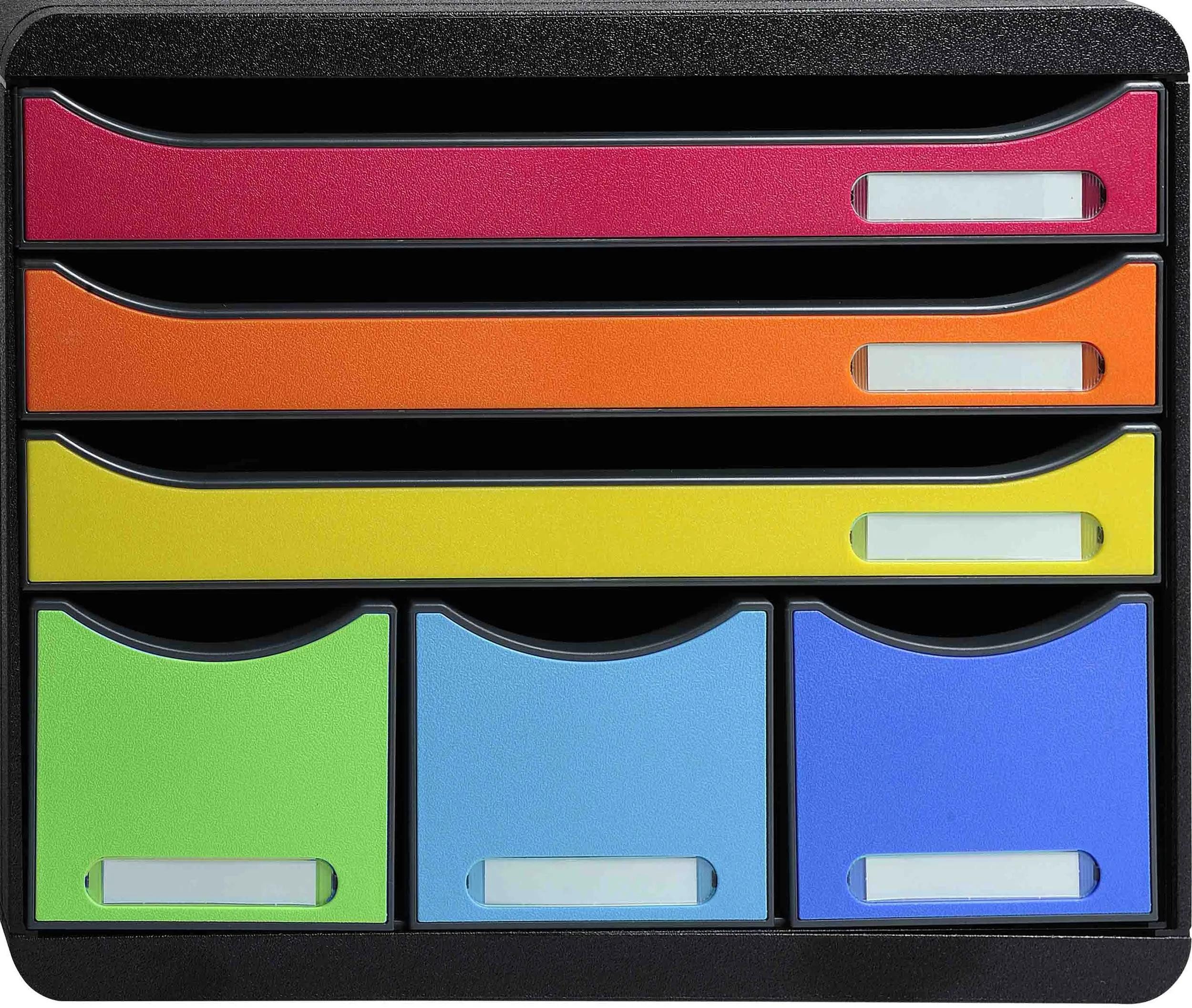 Schubladenbox Schubladenbox STOREBOX, 6 offene Schubladen, Regenbogen, 306798D