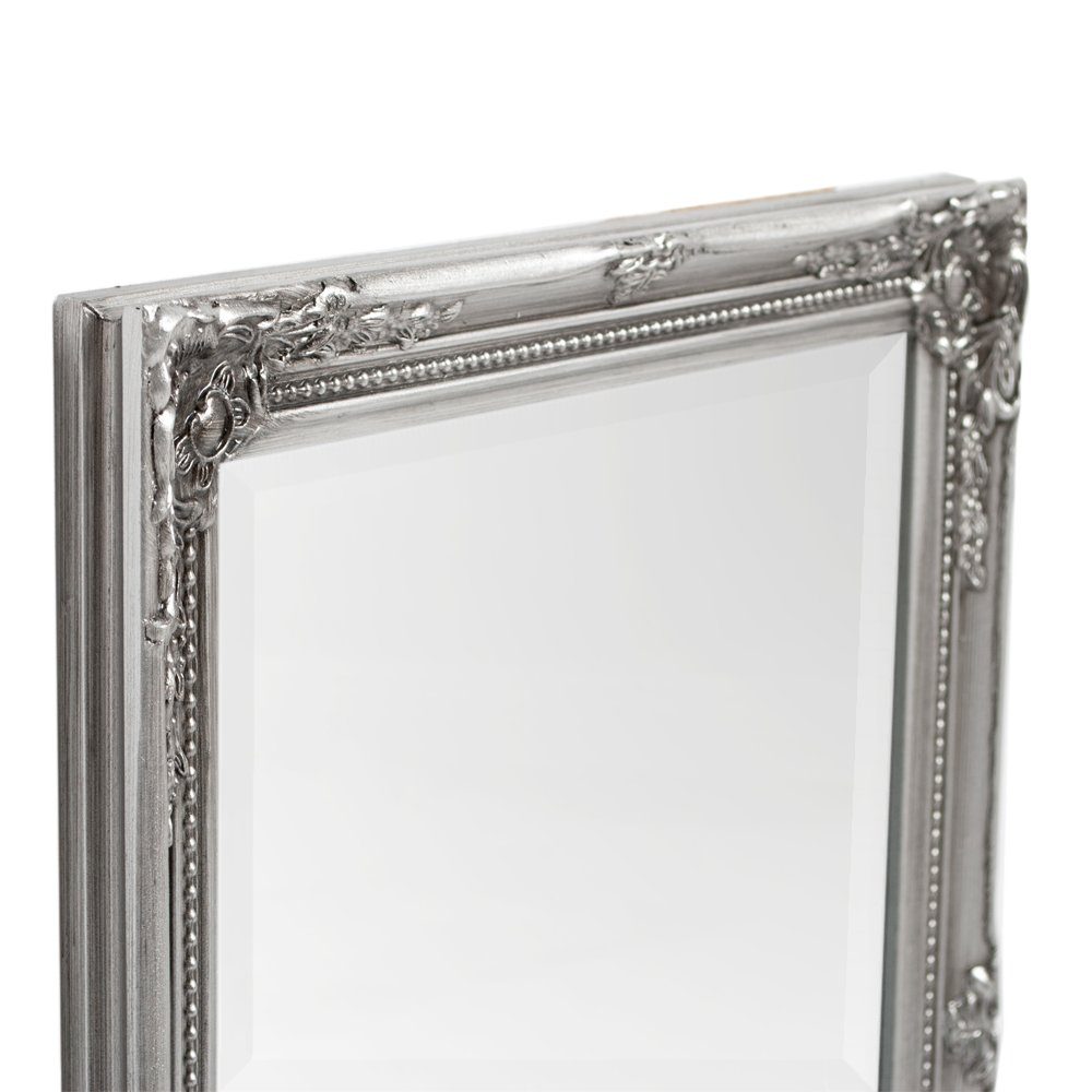 Wandspiegel 130x40cm Antik-Silber Spiegel barock GRACY LebensWohnArt